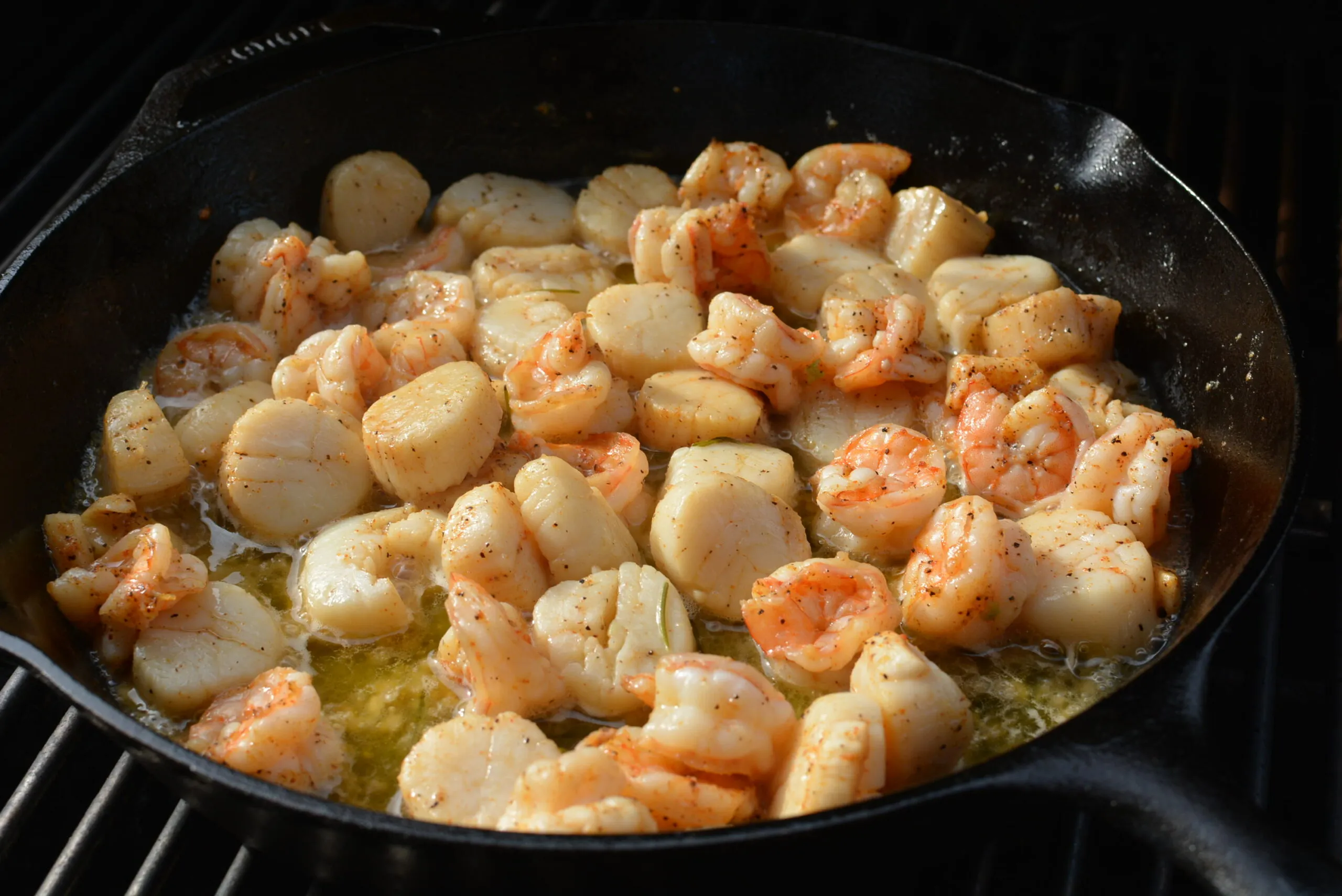 Grilled Scallops and Shrimp