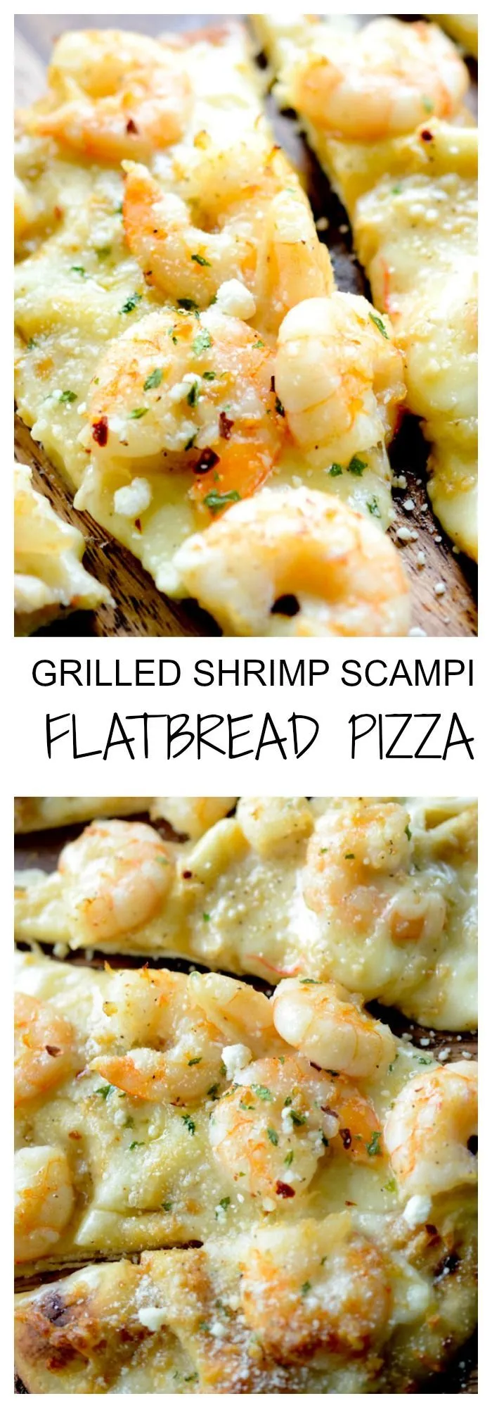 Grilled Shrimp Scampi Flat Bread Pizza