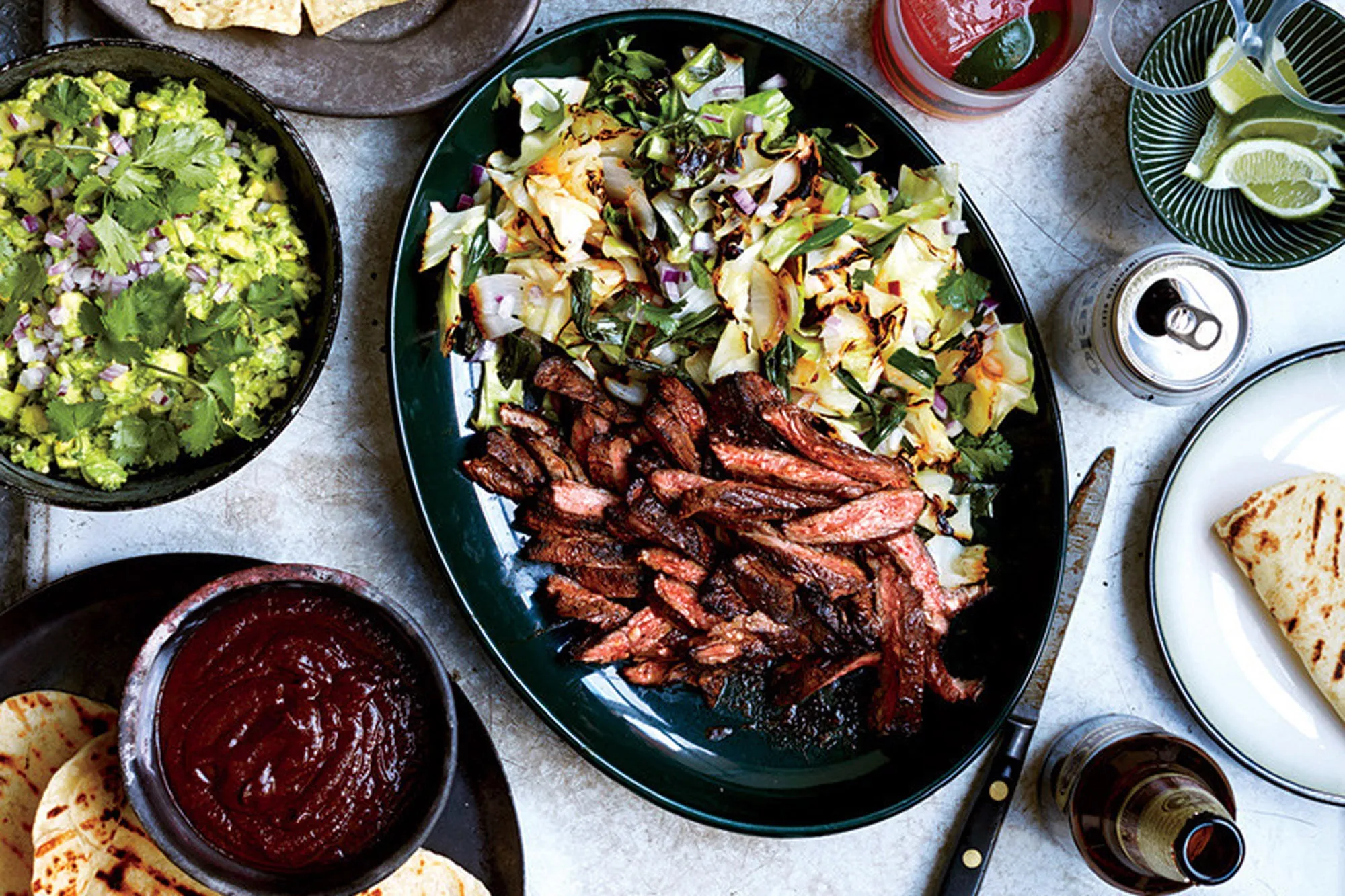 Grilled Skirt Steak Fajitas