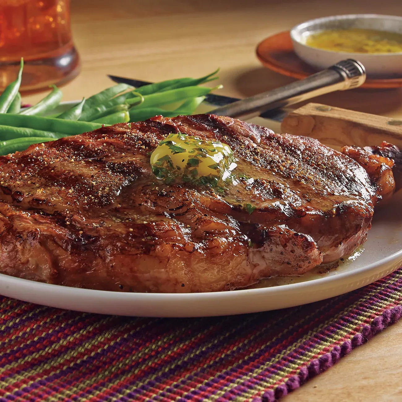 Grilled Steaks with Savory Butters
