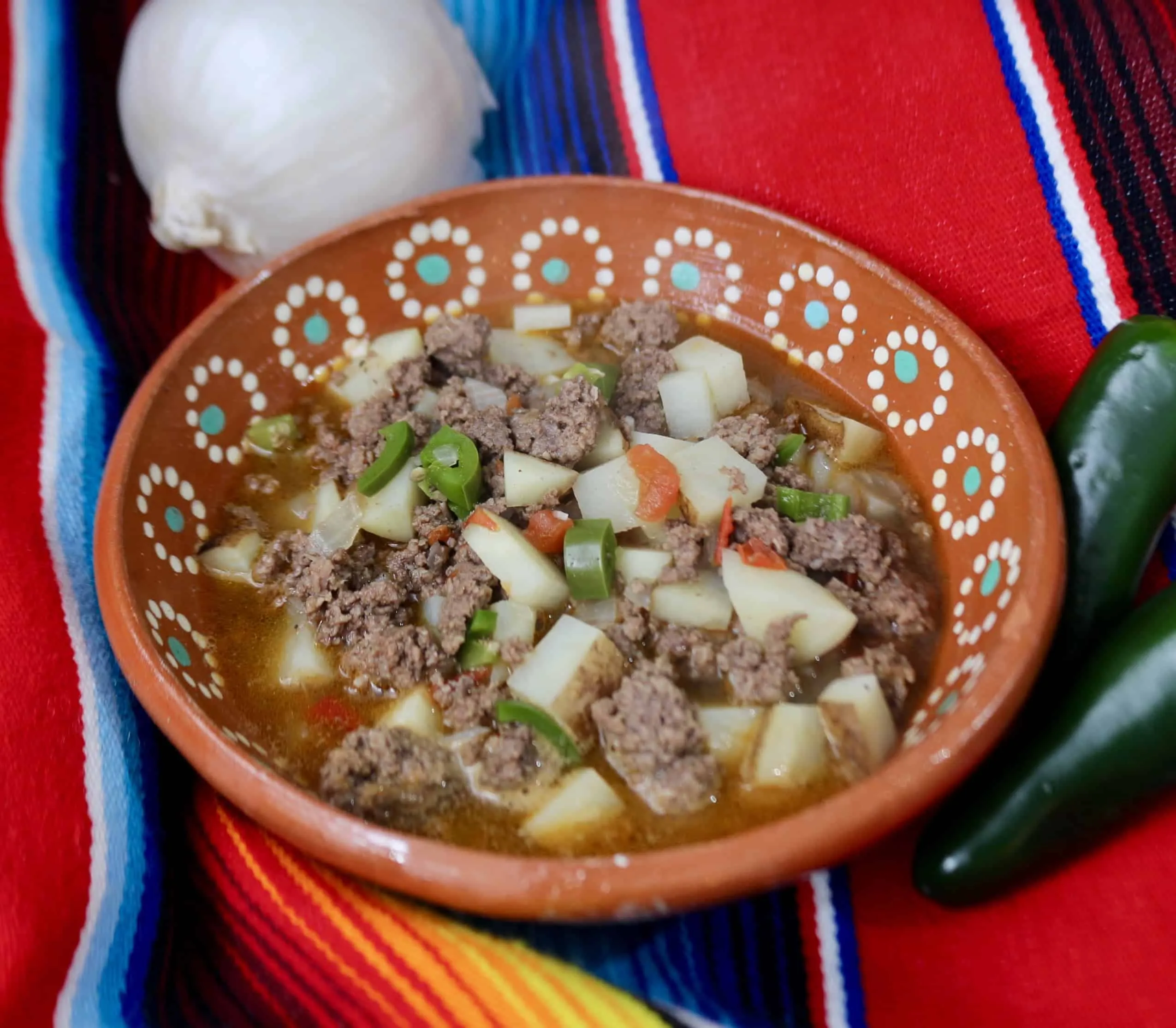Ground Beef Stew with Jalapeno