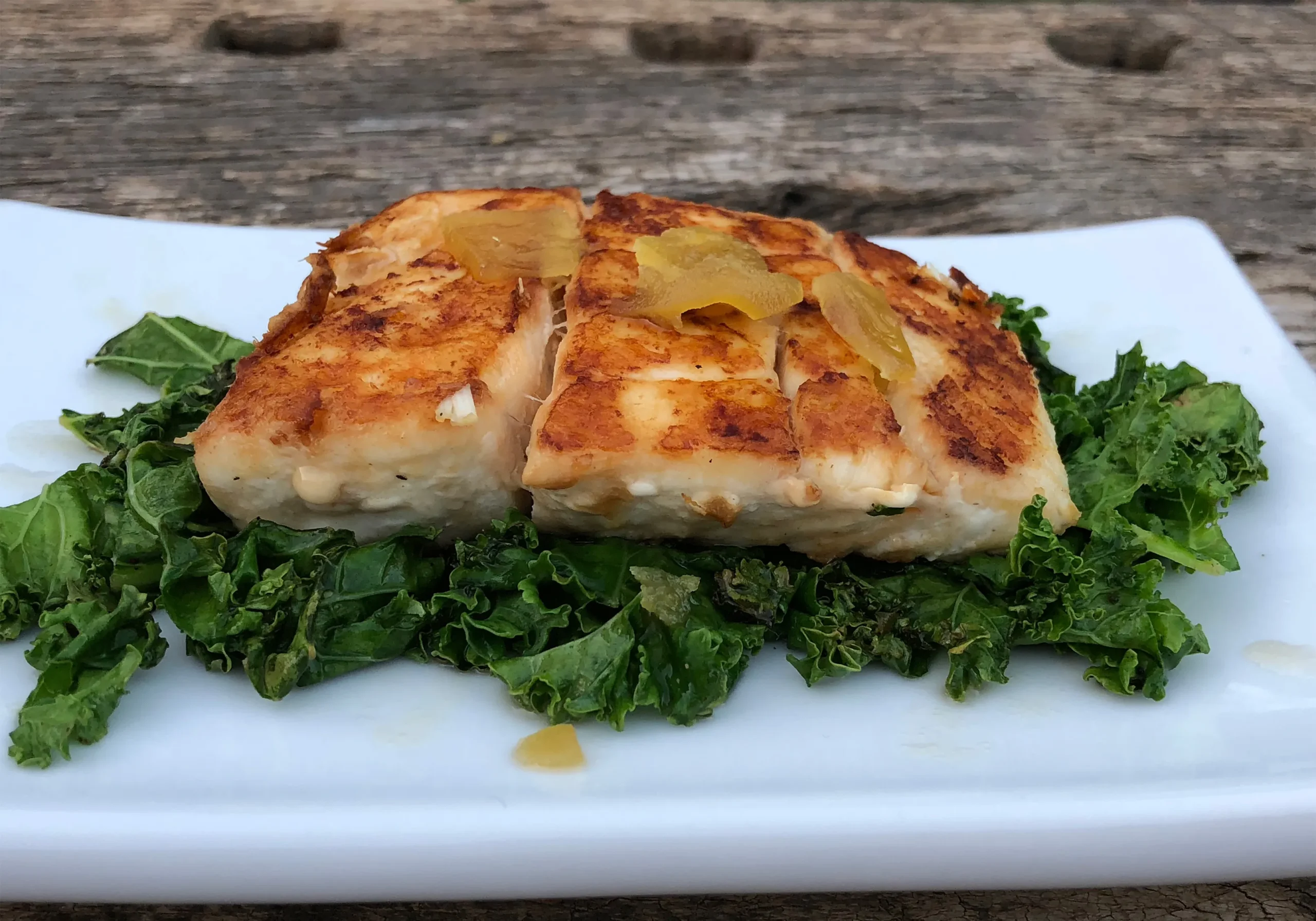 Halibut Roast with Soy Ginger Baste