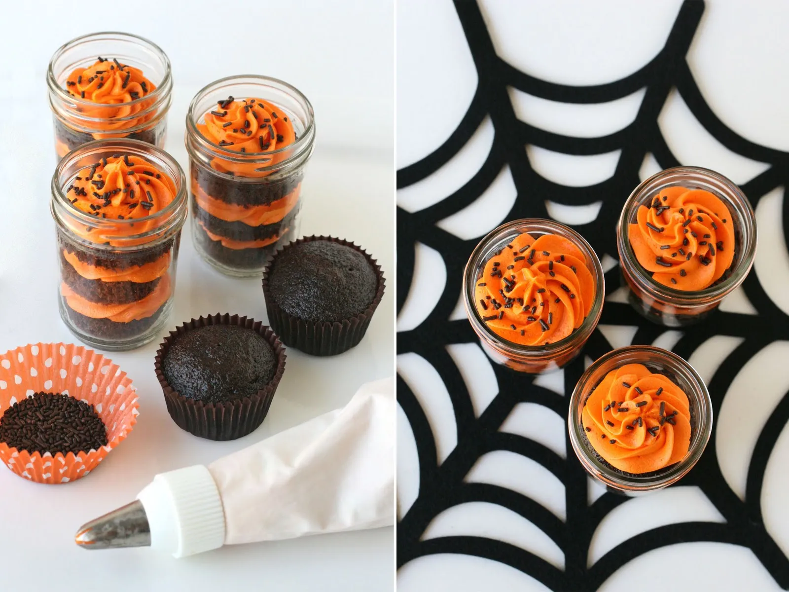 Halloween Cupcakes in a Jar