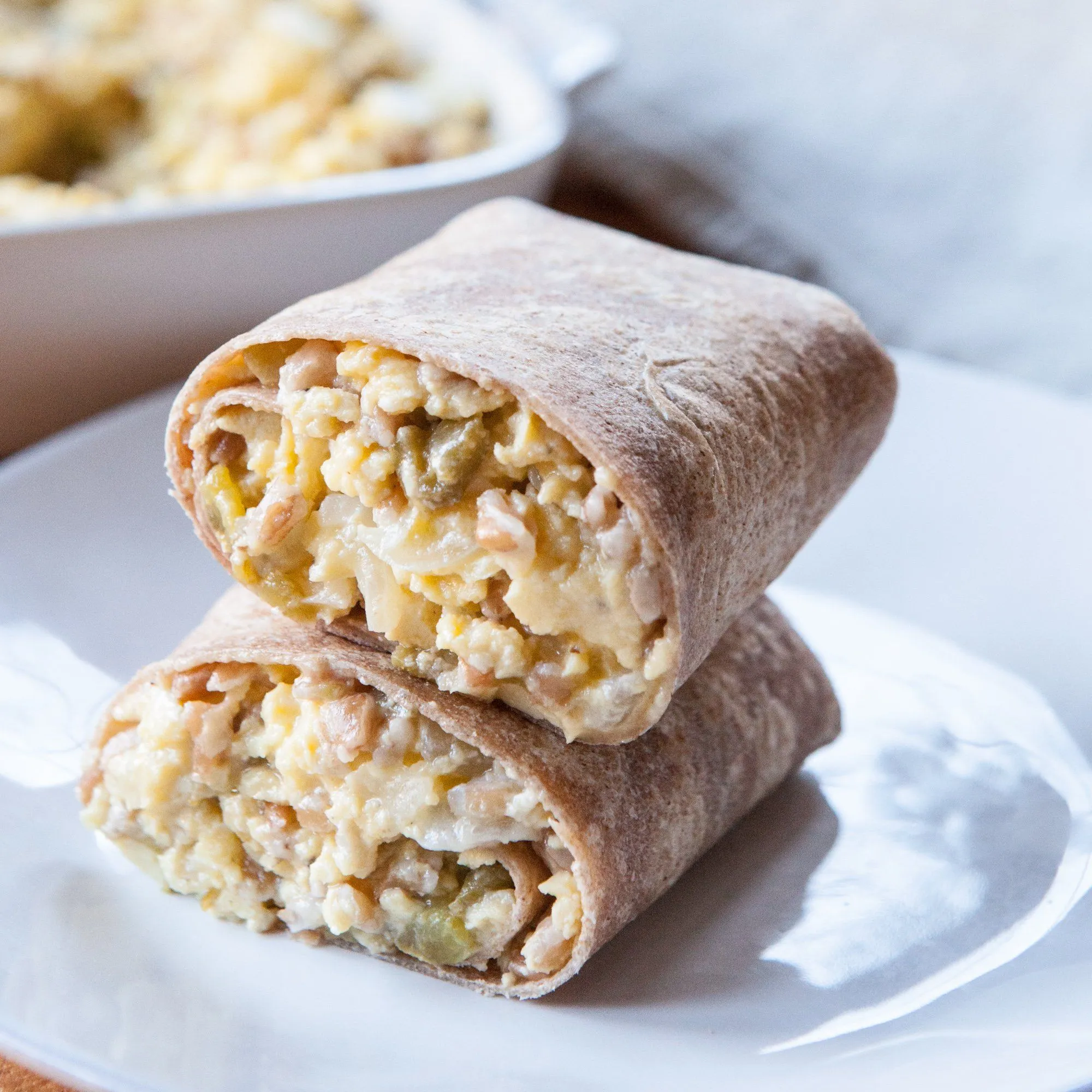 Ham Egg Green Chile Homemade Frozen Breakfast Burritos