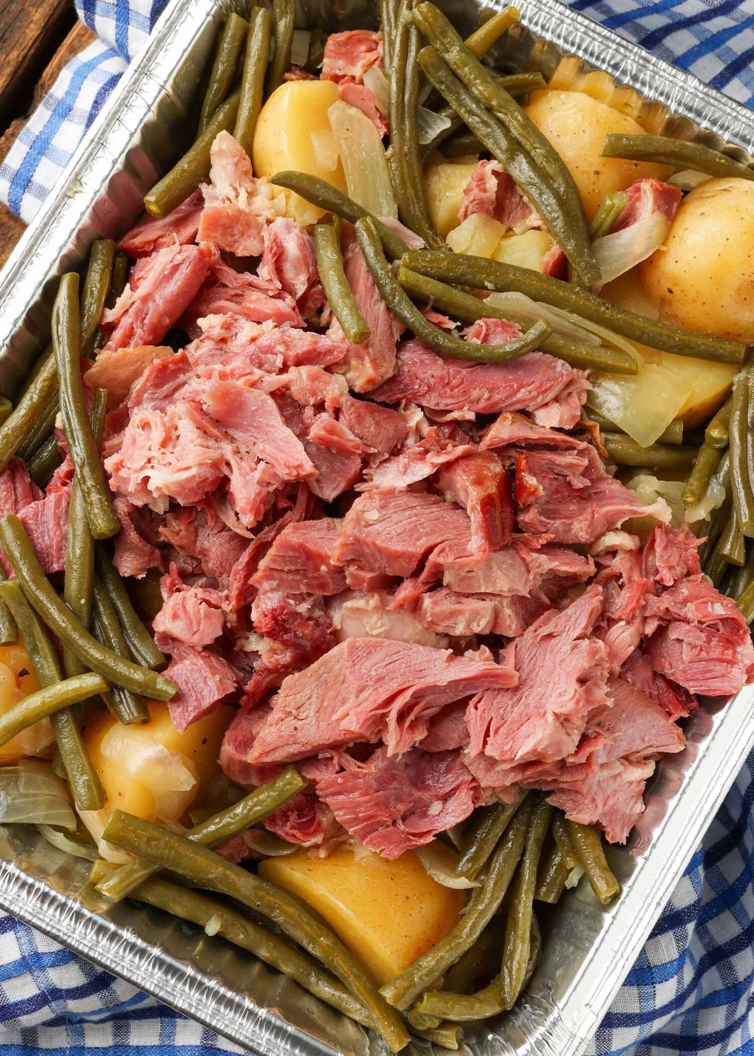 Ham Green Beans and Potatoes Crockpot
