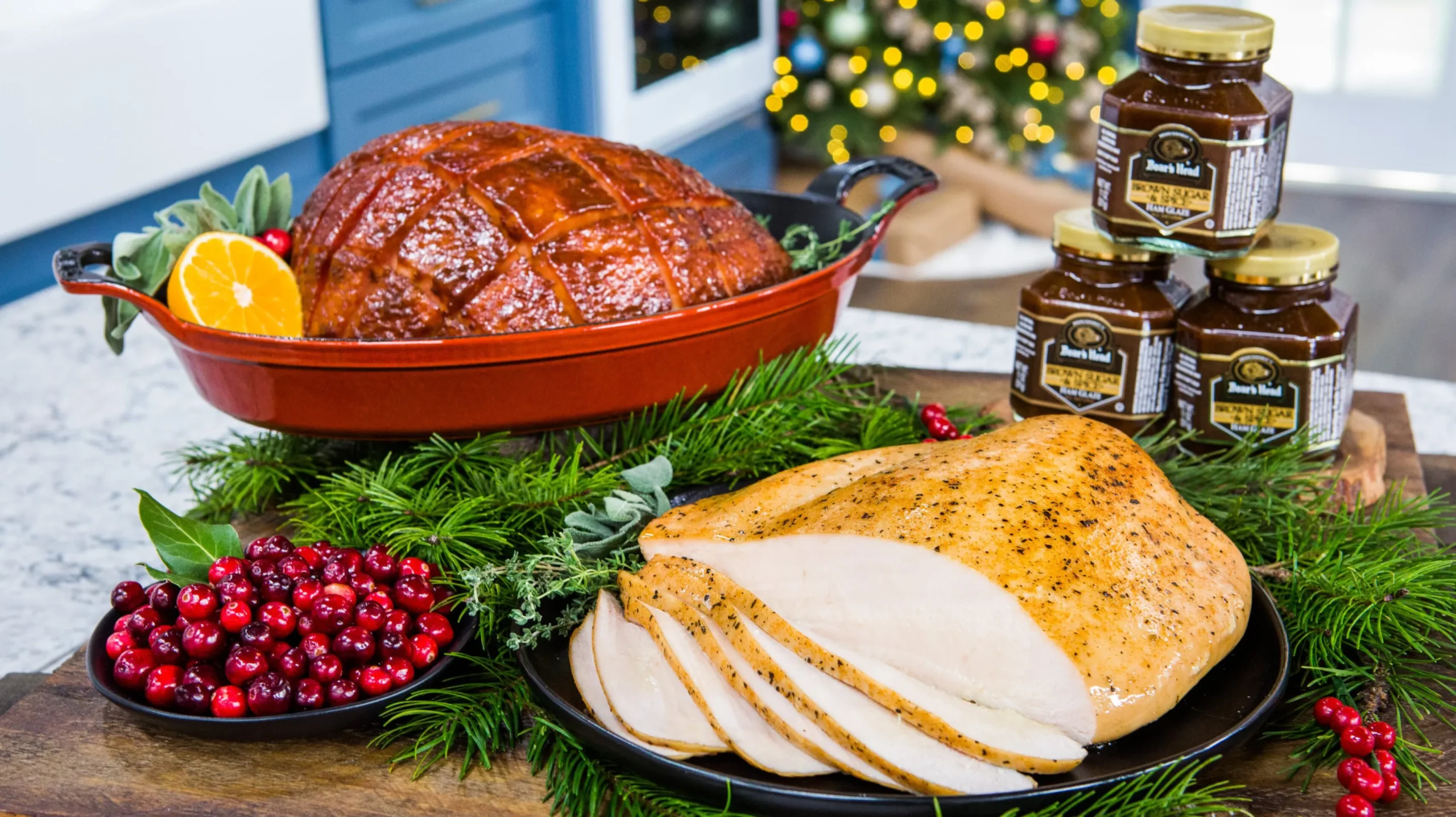 Ham and Turkey Hash with Peppery Corn Muffins