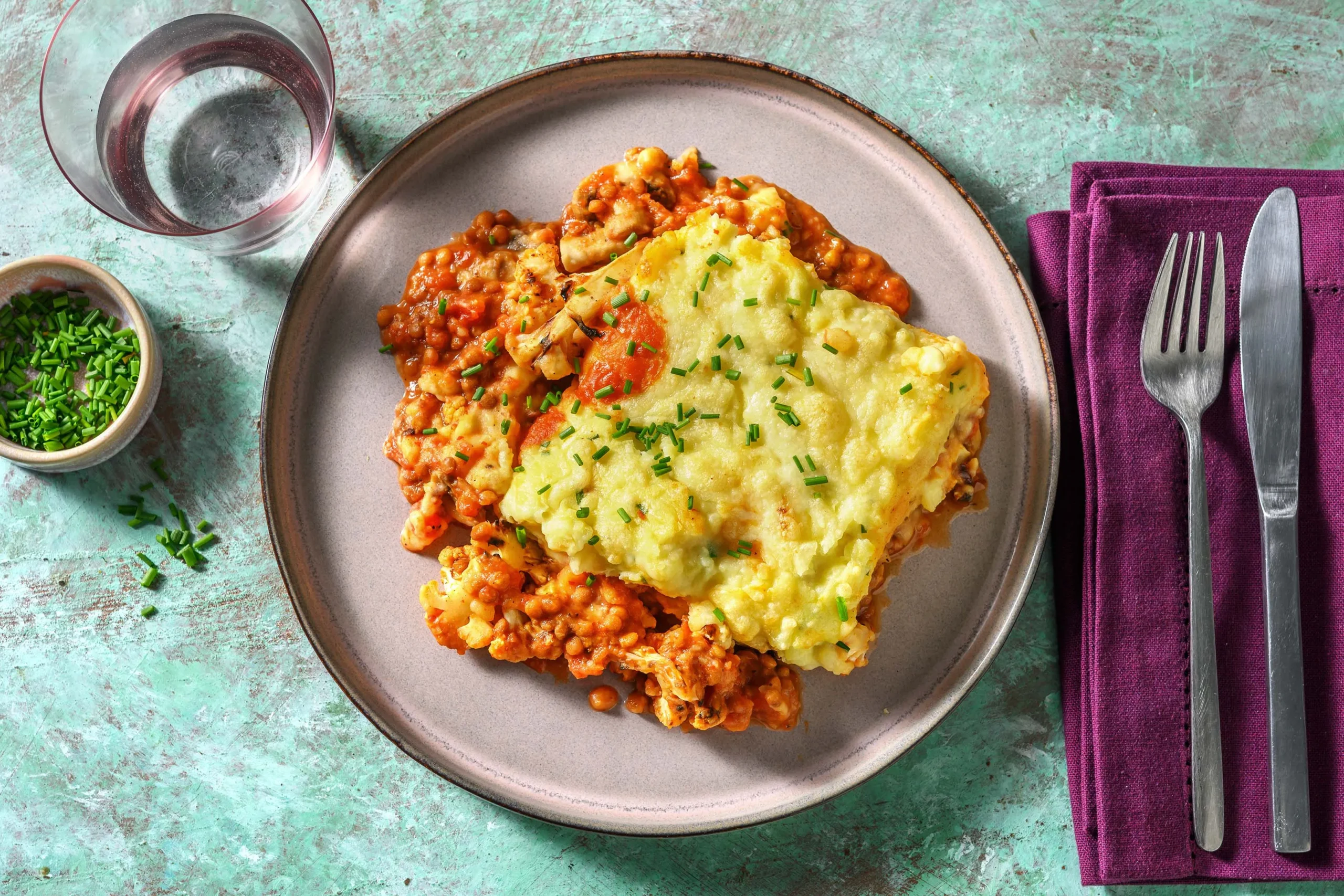 Harissa Lentils and Cauliflower