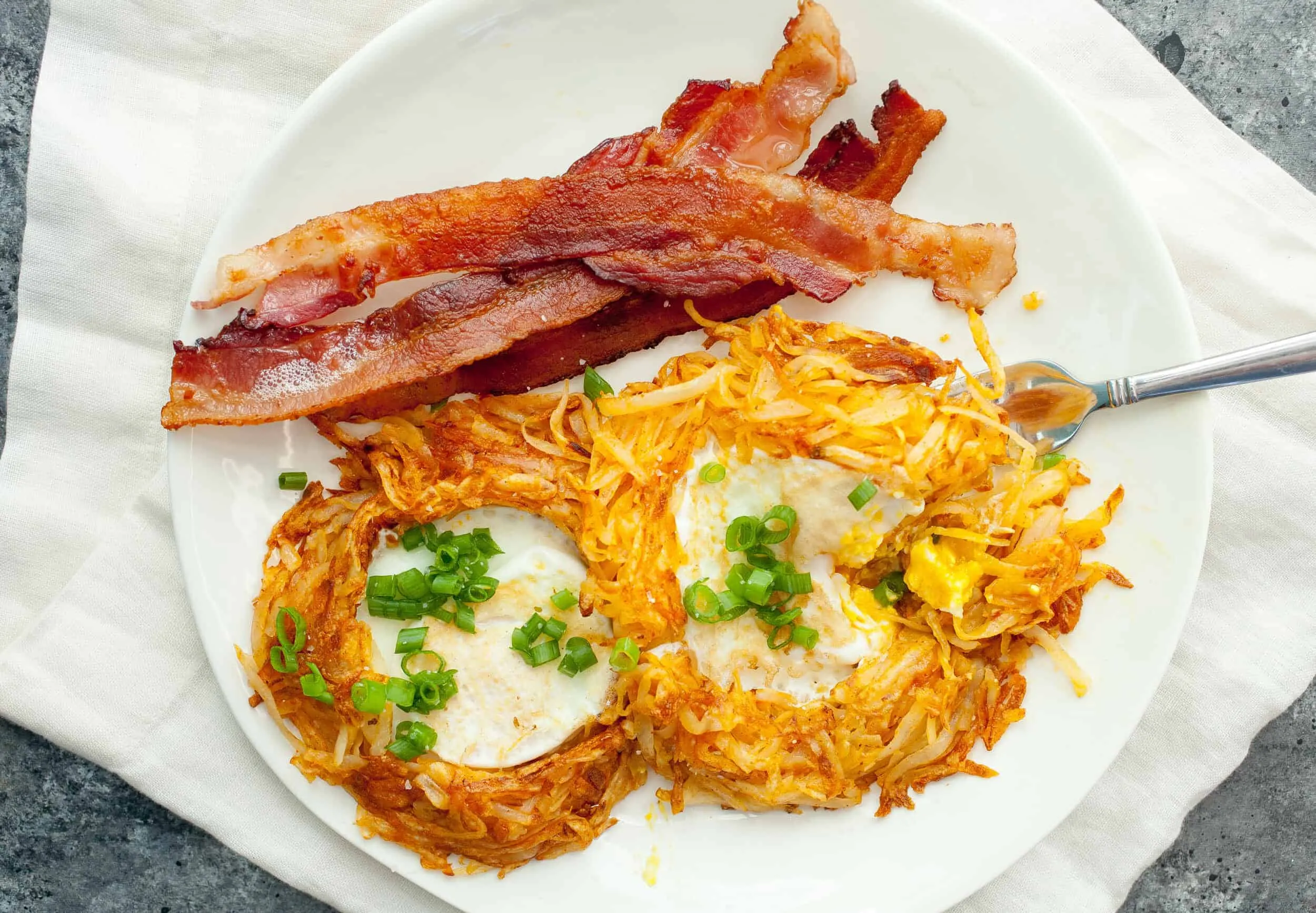 Hash Brown Egg Nests