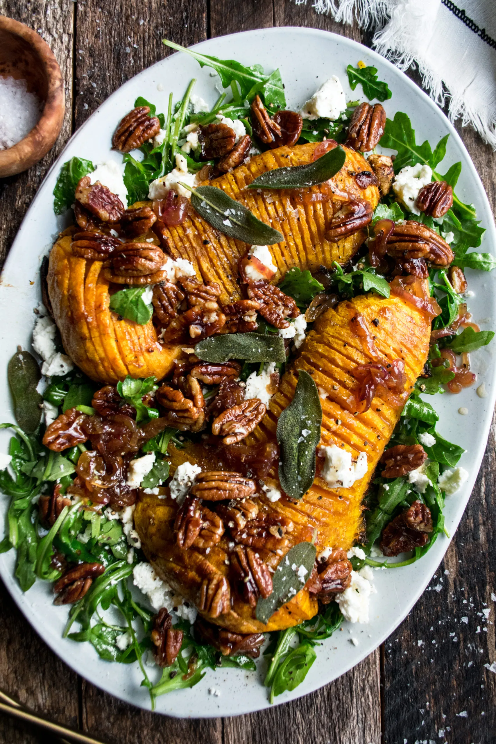 Hasselback Bacon Apple Butternut Squash