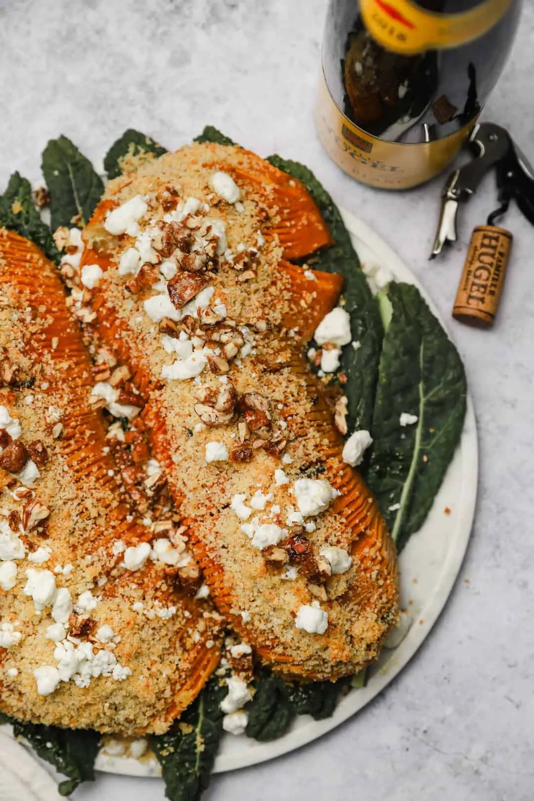 Hasselback Butternut Squash with Bourbon Glaze