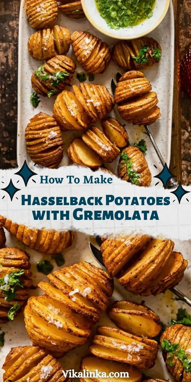 Hasselback Potatoes with Gremolata