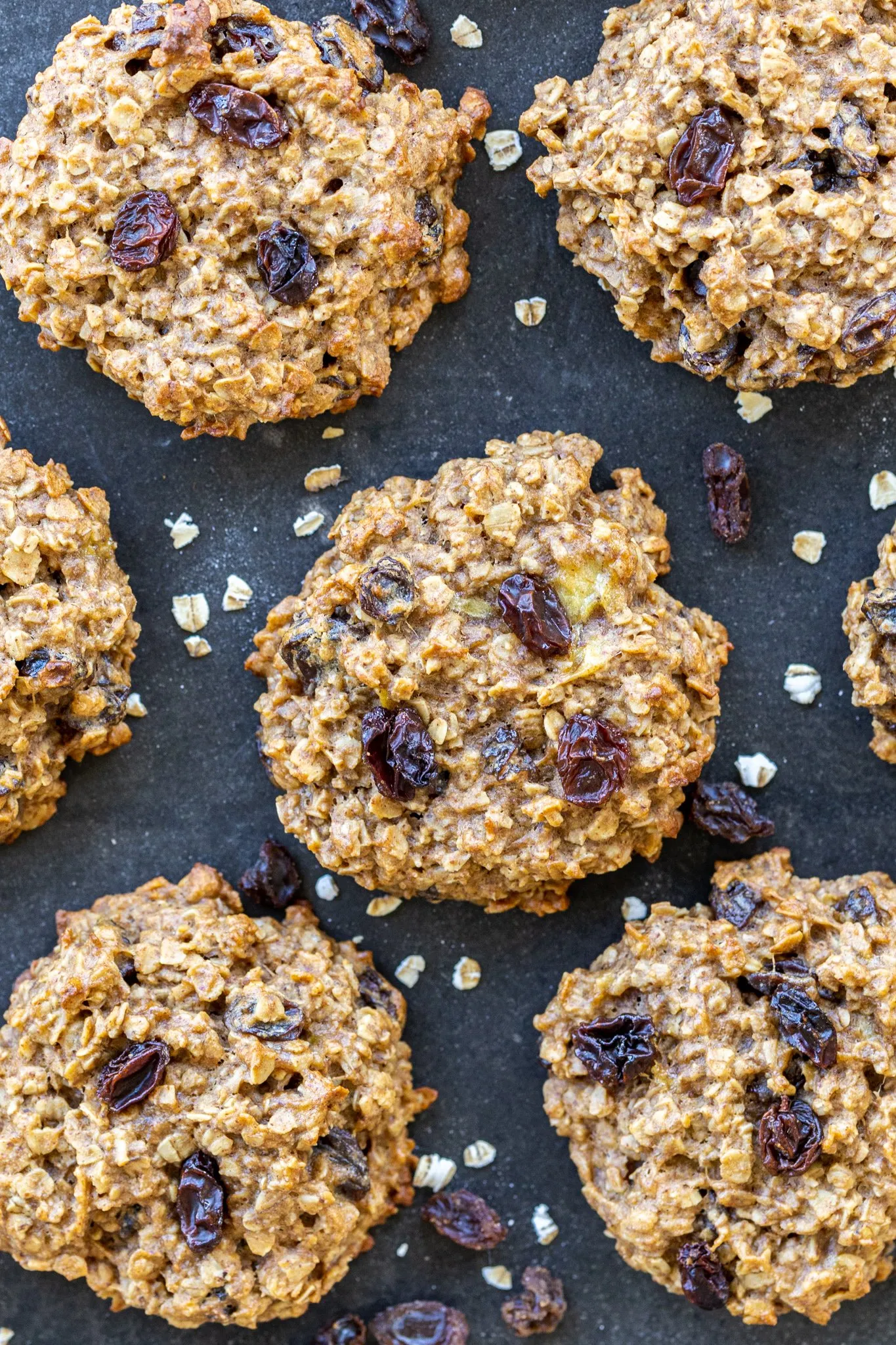 Healthier Oatmeal Raisin Cookies