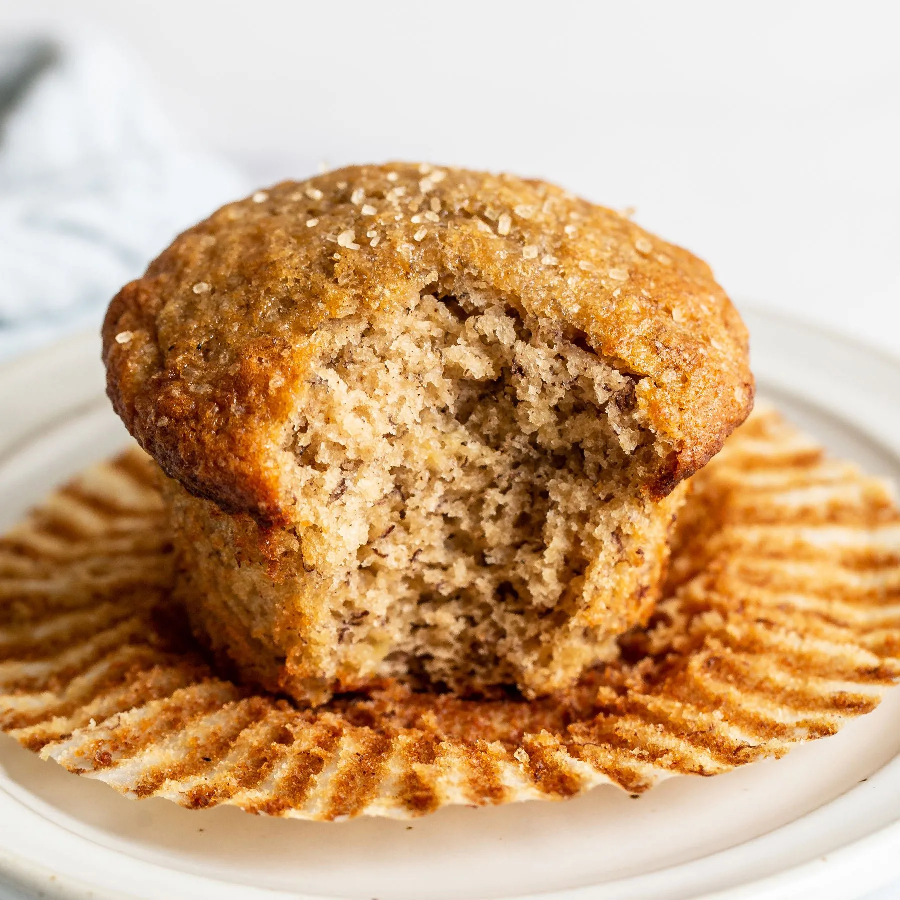 Healthy Bakery Style Banana Muffins