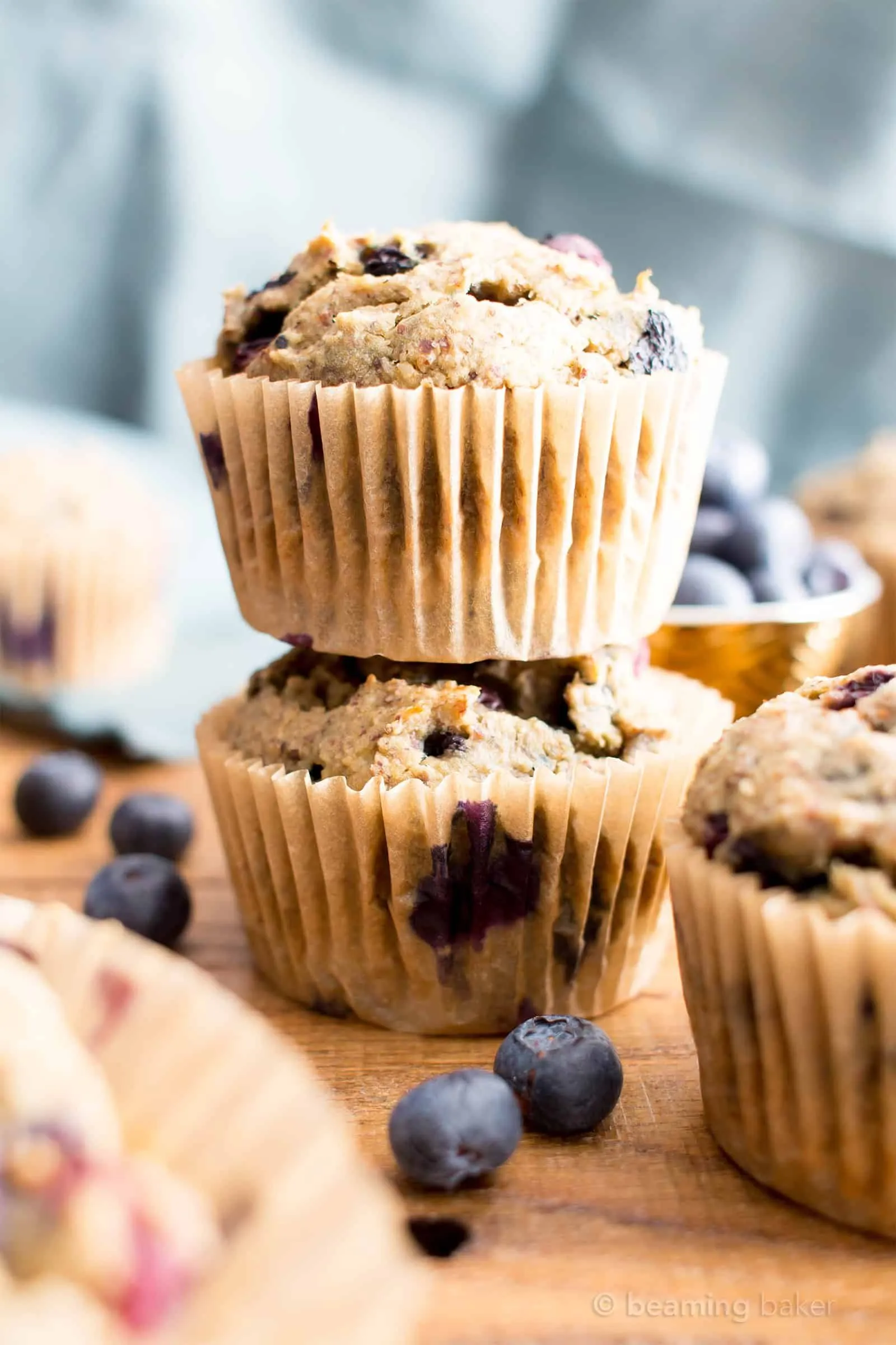 Healthy Blueberry Banana Pancake Muffins