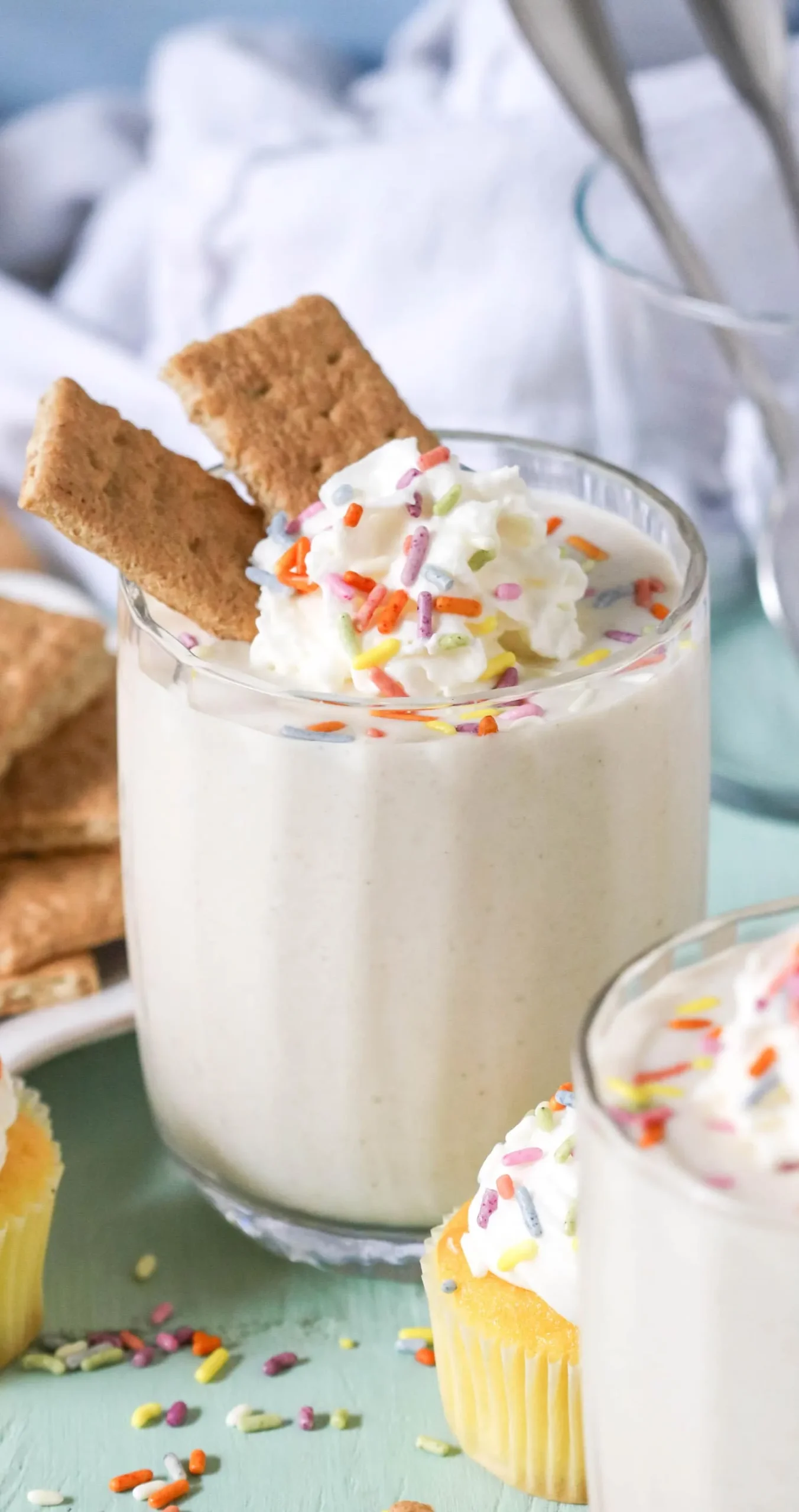 Healthy Cake Batter Dip for One