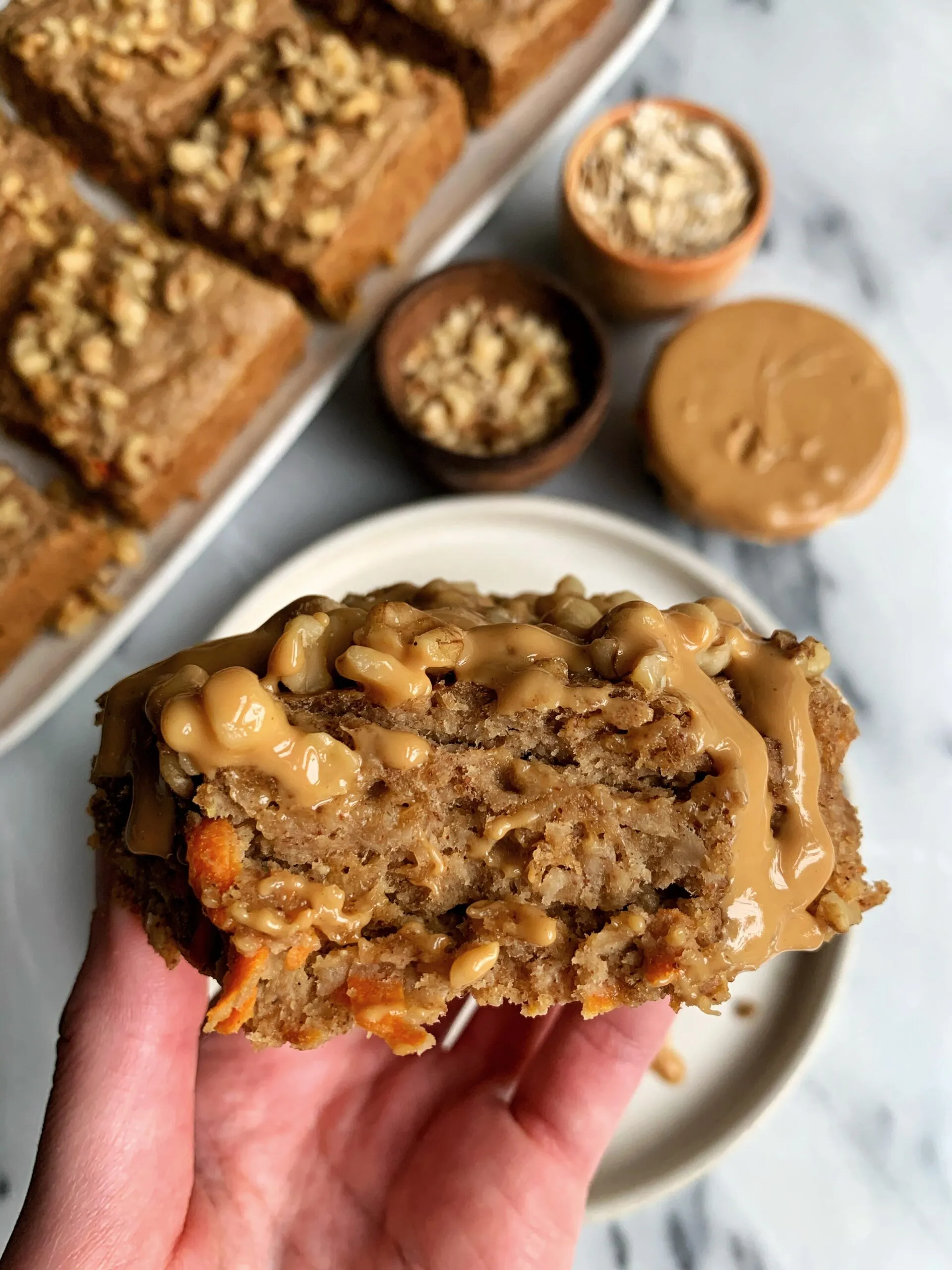 Healthy Carrot Cake Oatmeal Smoothie Vegan Gluten Free Dairy Free Sugar Free