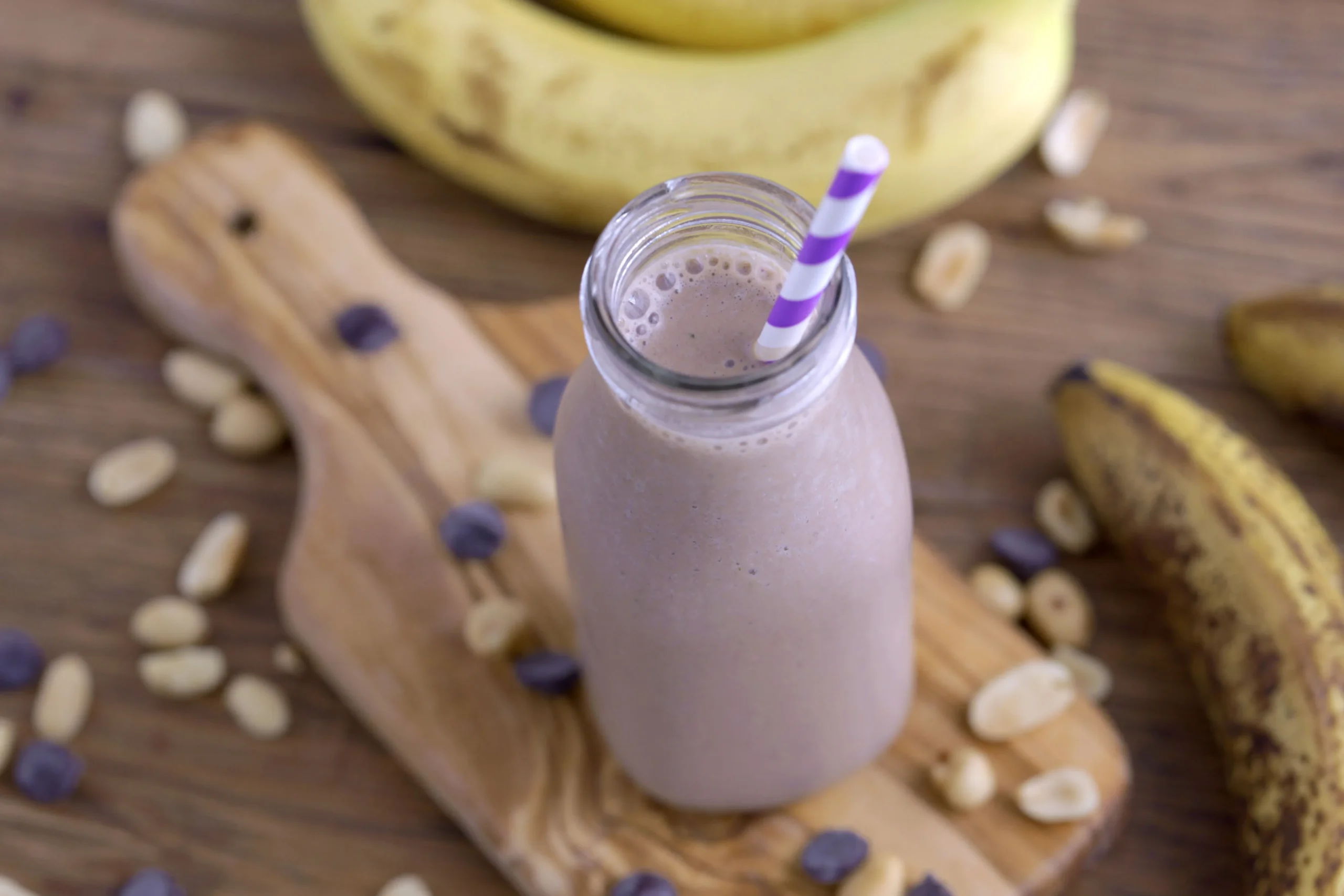 Healthy Chocolate Peanut Butter Smoothie Chunky Monkey