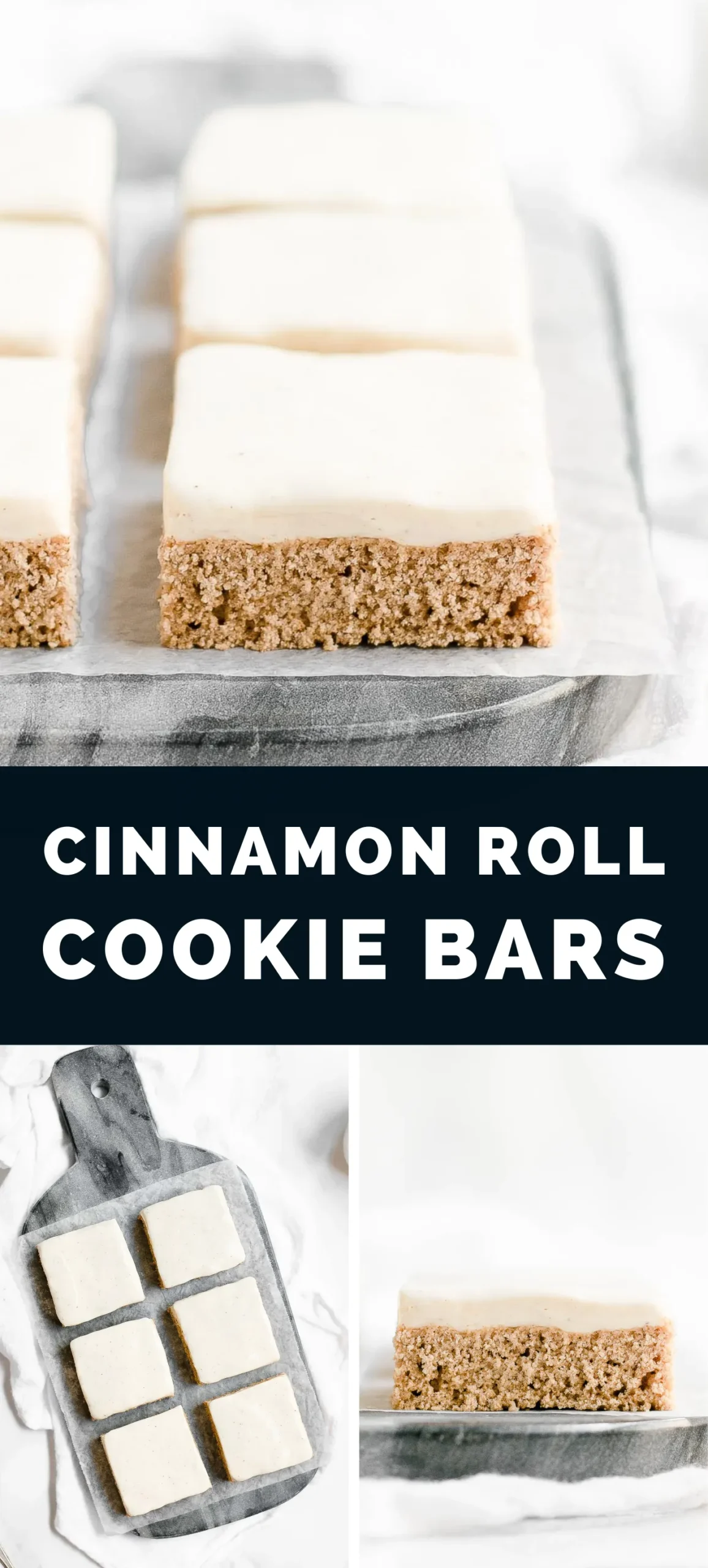 Healthy Cinnamon Roll Cookie Bars