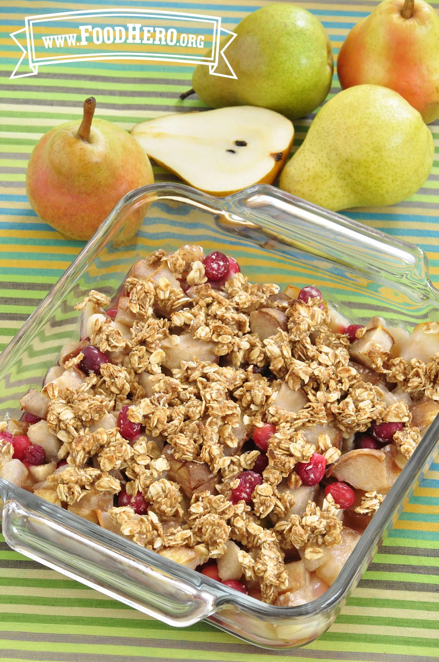 Healthy Cranberry Pear Crisp