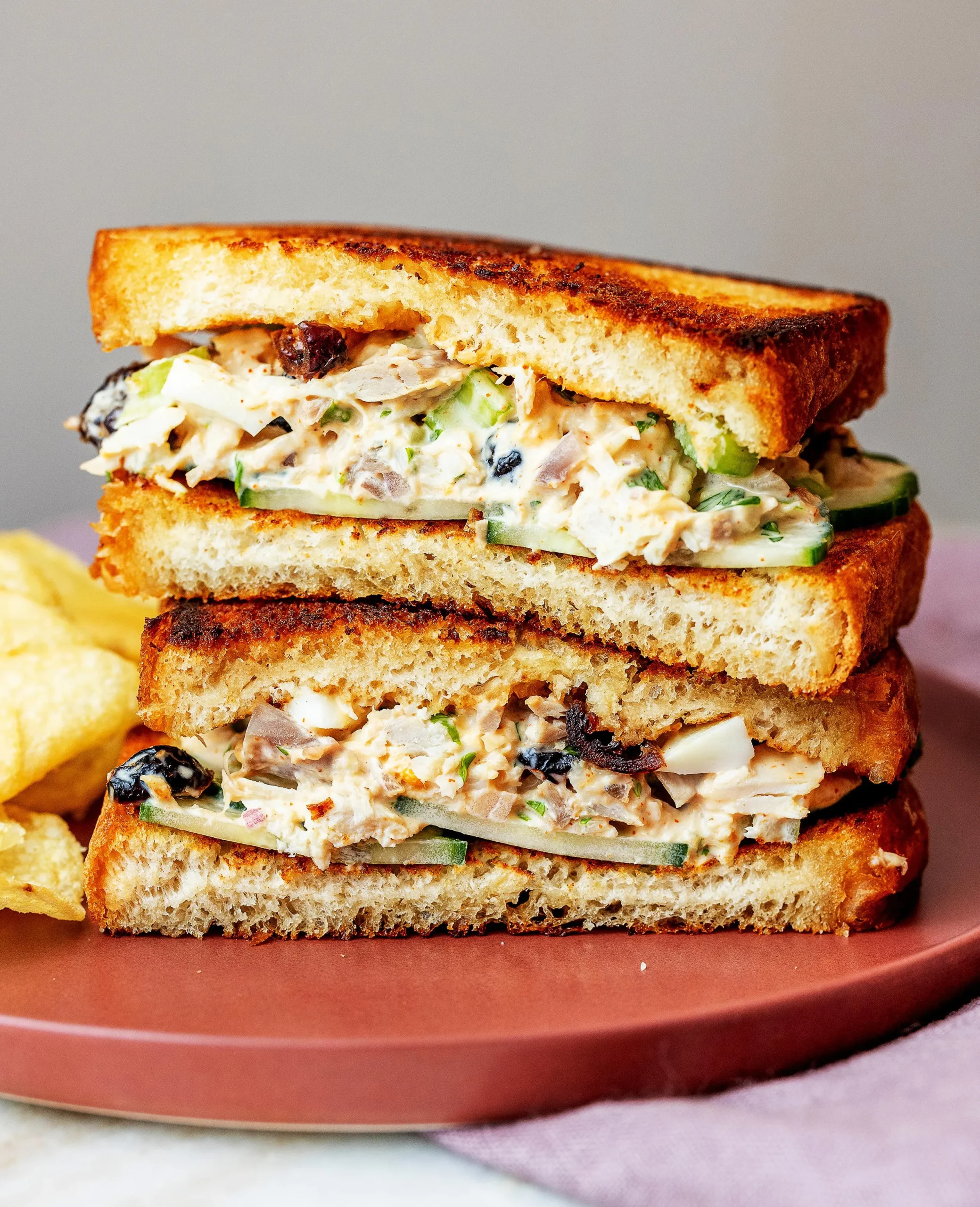 Healthy Leftover Turkey Salad Sandwich with Chickpeas (No Mayo)