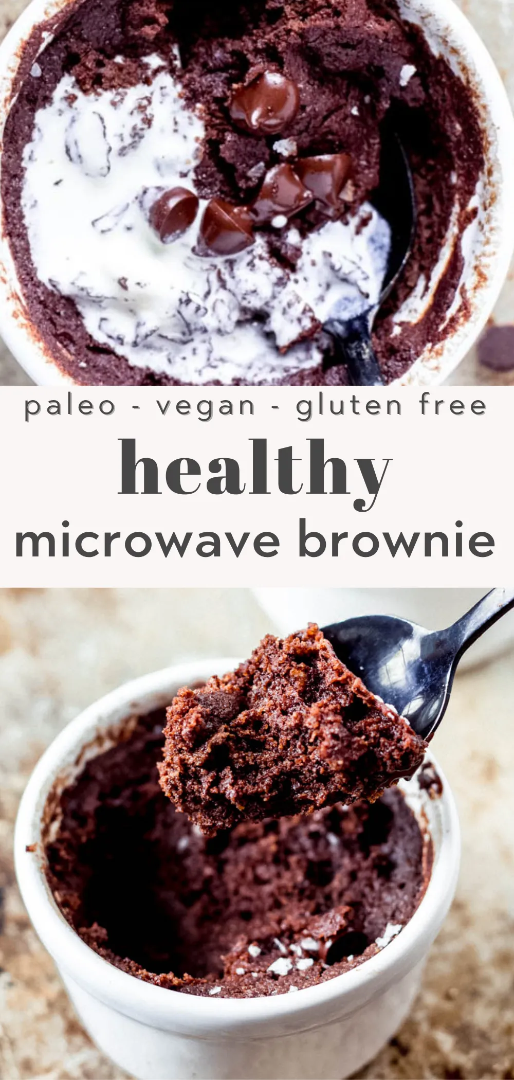 Healthy Microwave Brownie Paleo Dairy Free
