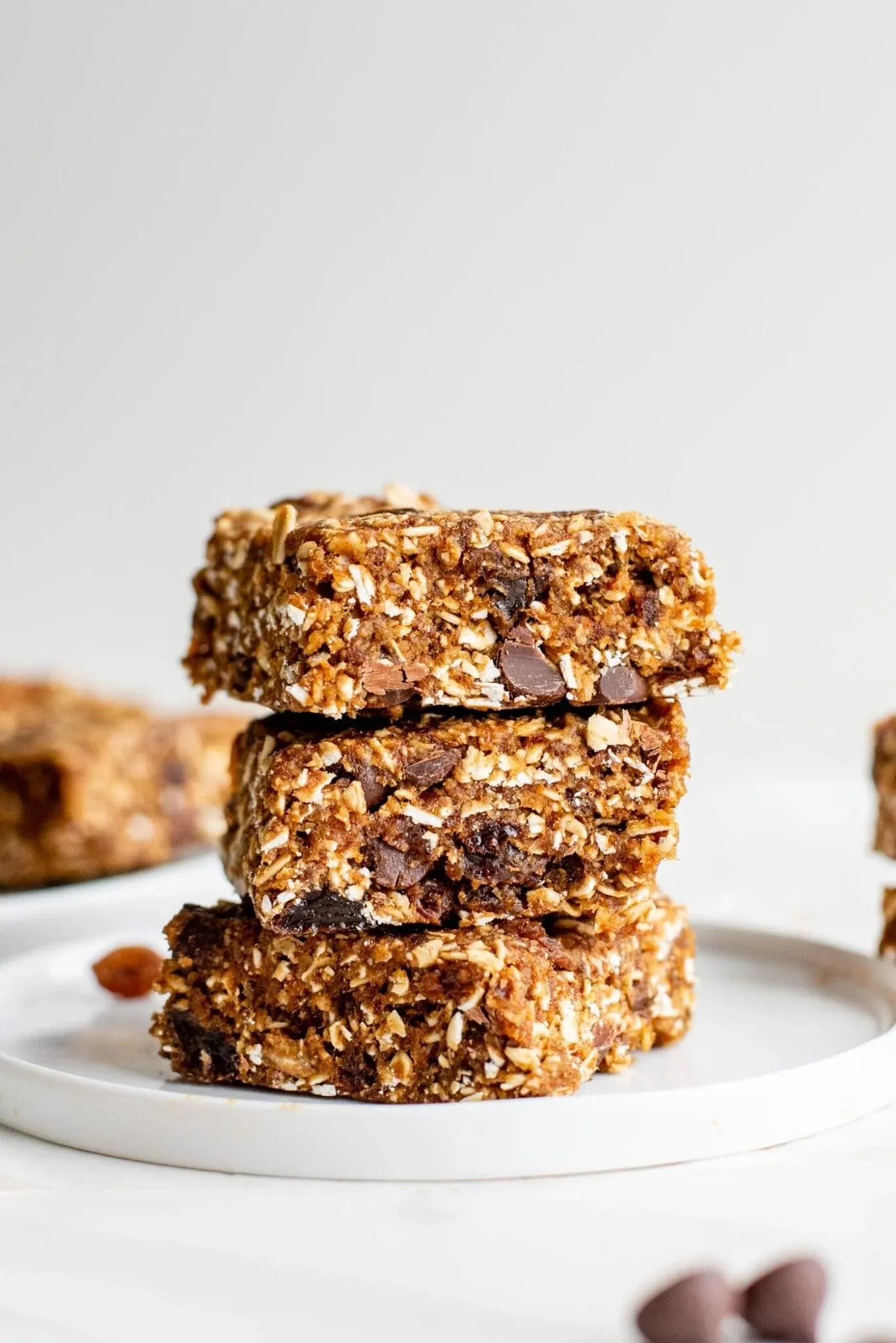 Healthy Oatmeal Chocolate Chip Bars Vegan