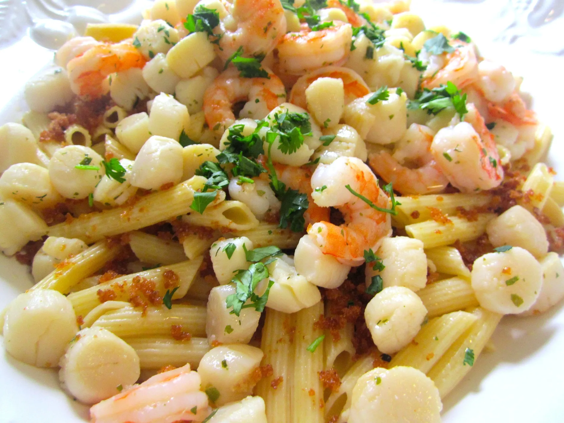 Healthy Scallops Penne Rigate