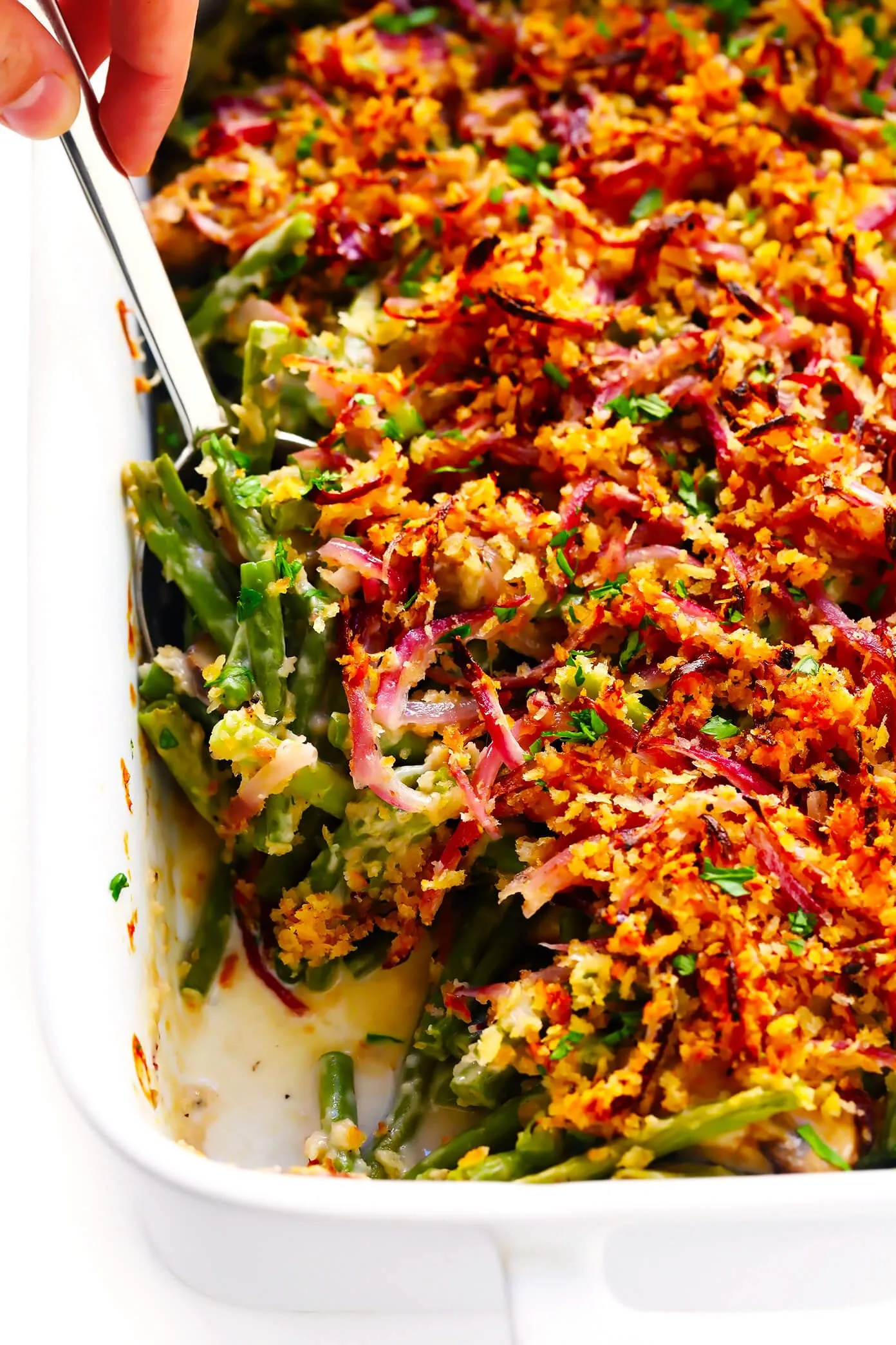 Healthy Vegan Green Bean Casserole