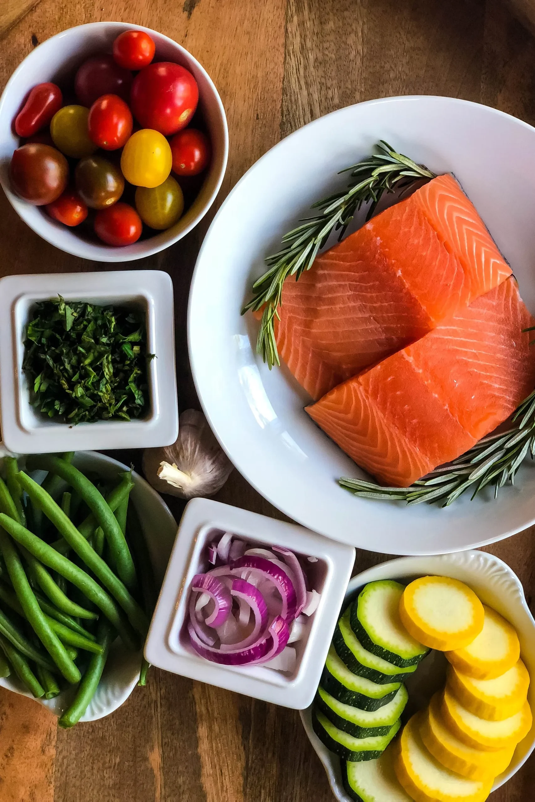 Herb Crusted Fish Veggies