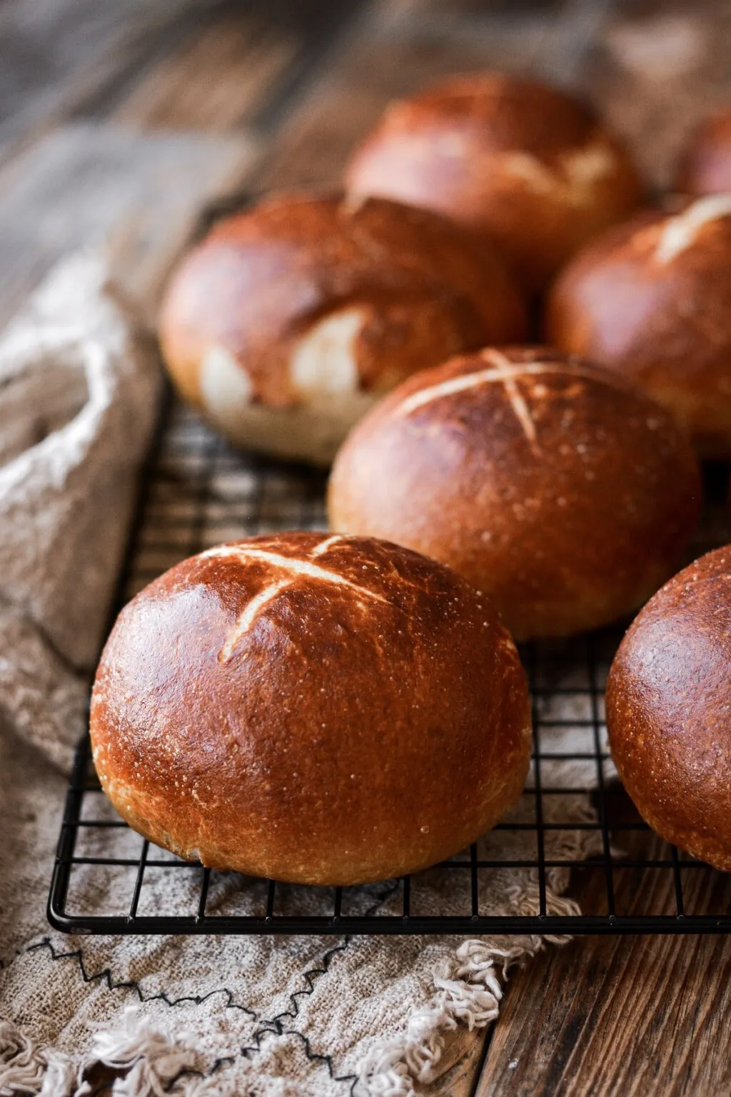 High Altitude Homemade Soft Pretzel Rolls
