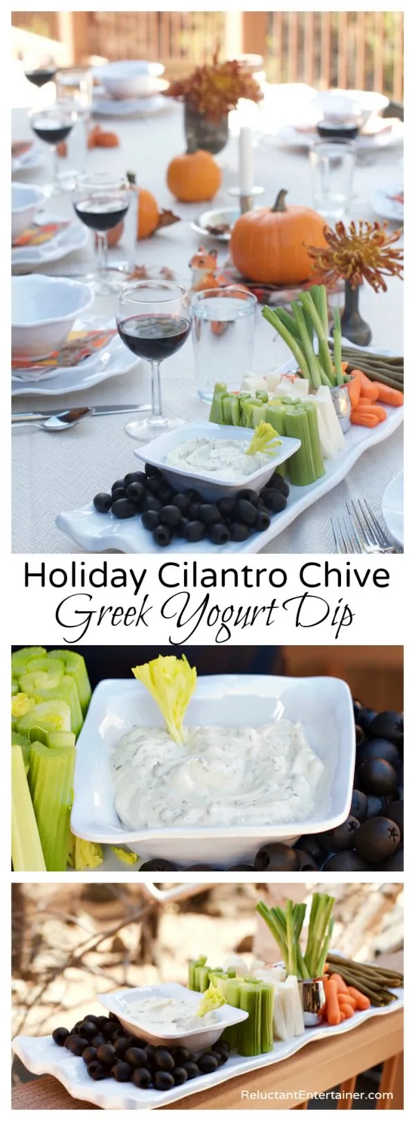 Holiday Cilantro Chive Greek Yogurt Dip
