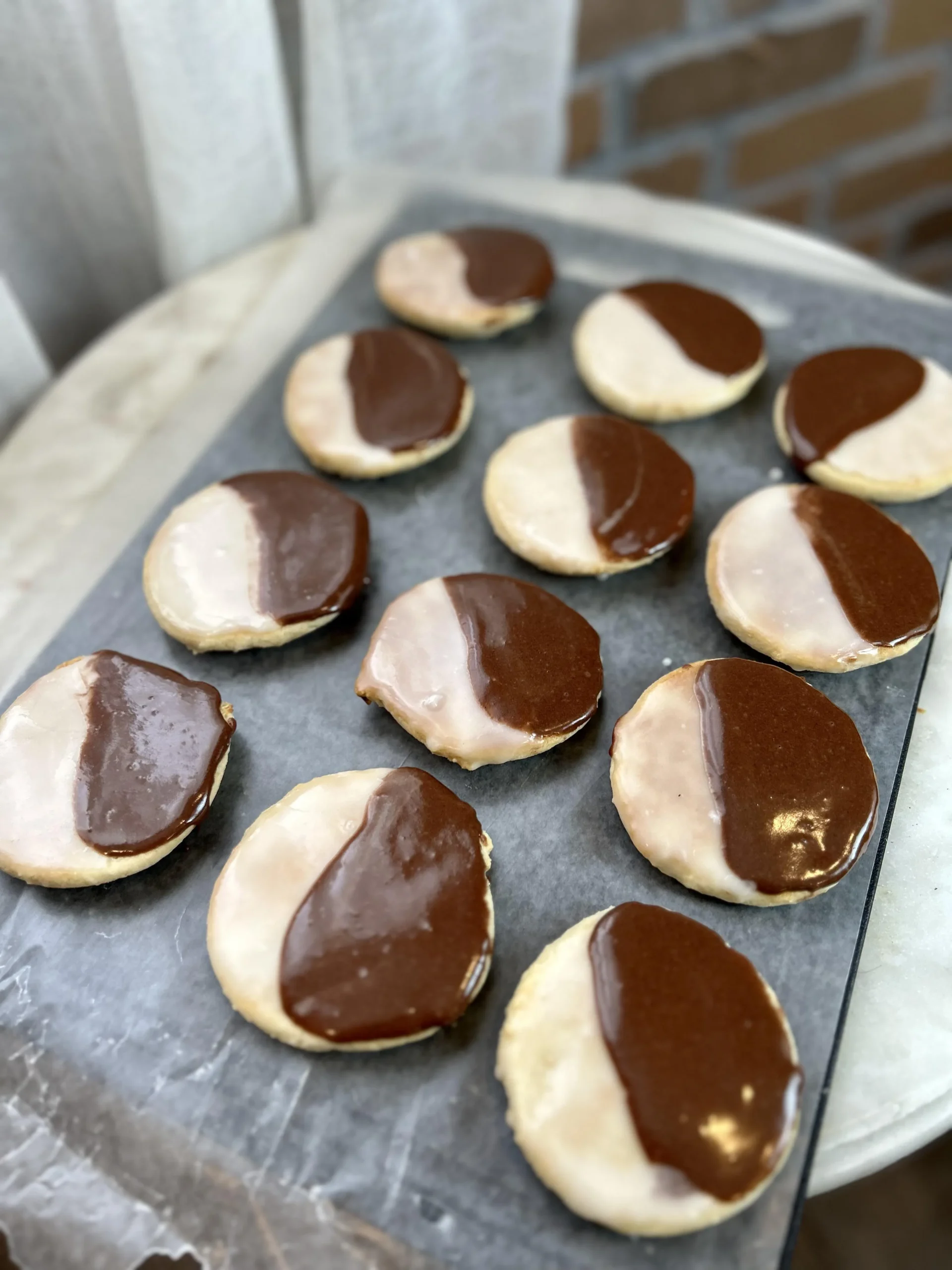 Homemade Black and White Cookies Grain Free Paleo