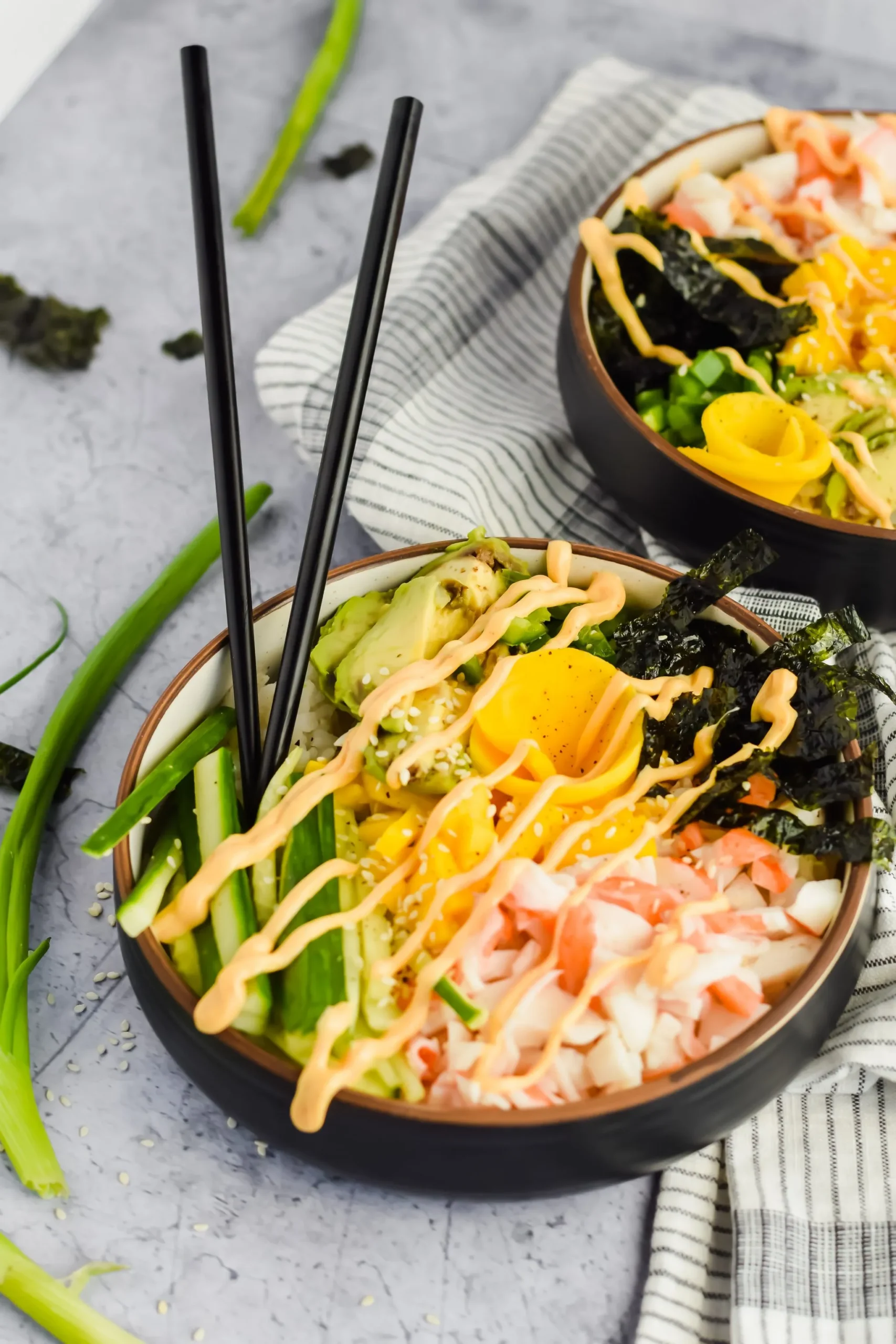 Homemade California Poke Bowls