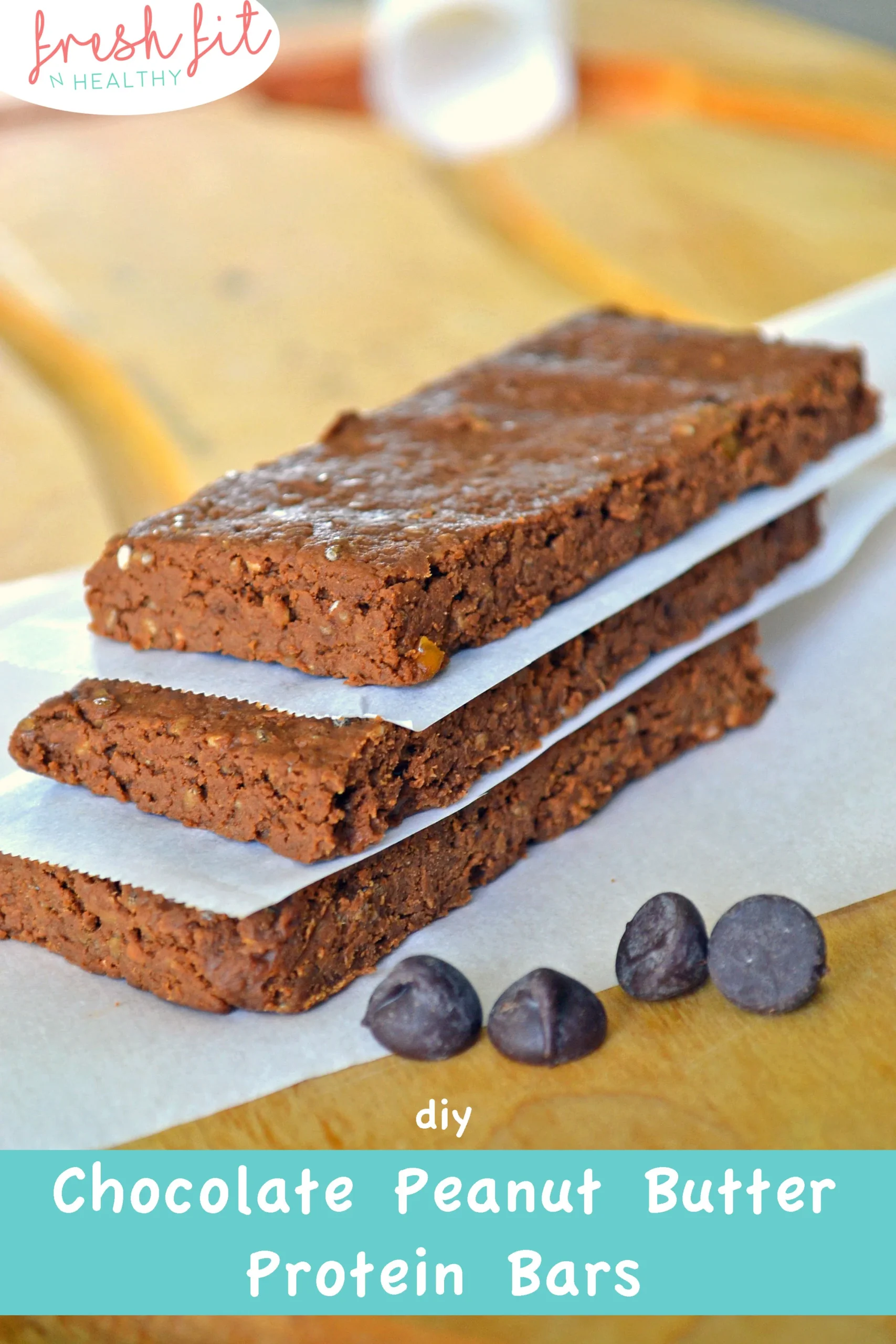 Homemade Chocolate Peanut Butter Protein Bars
