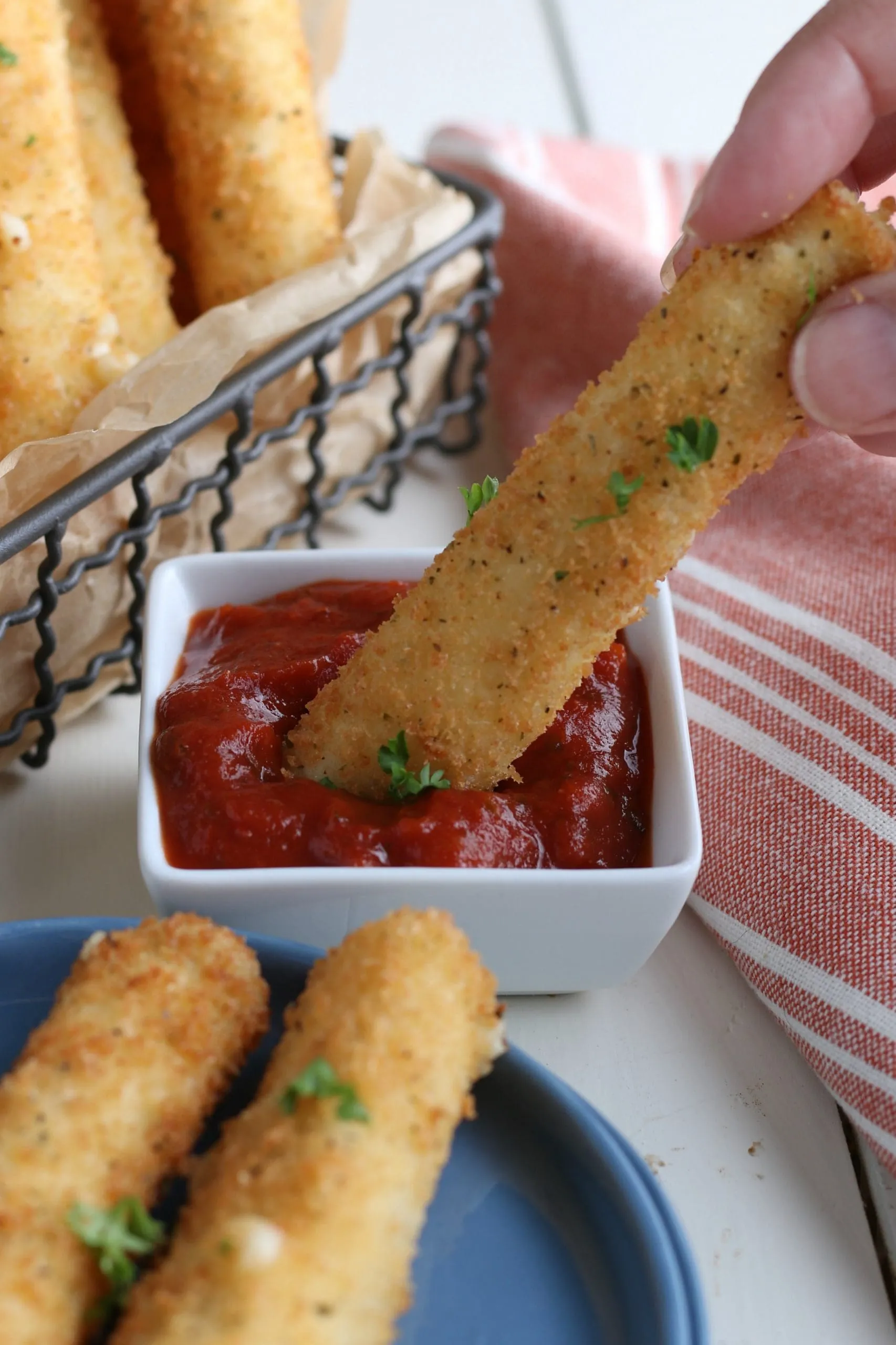 Homemade Mozzarella Sticks with String Cheese