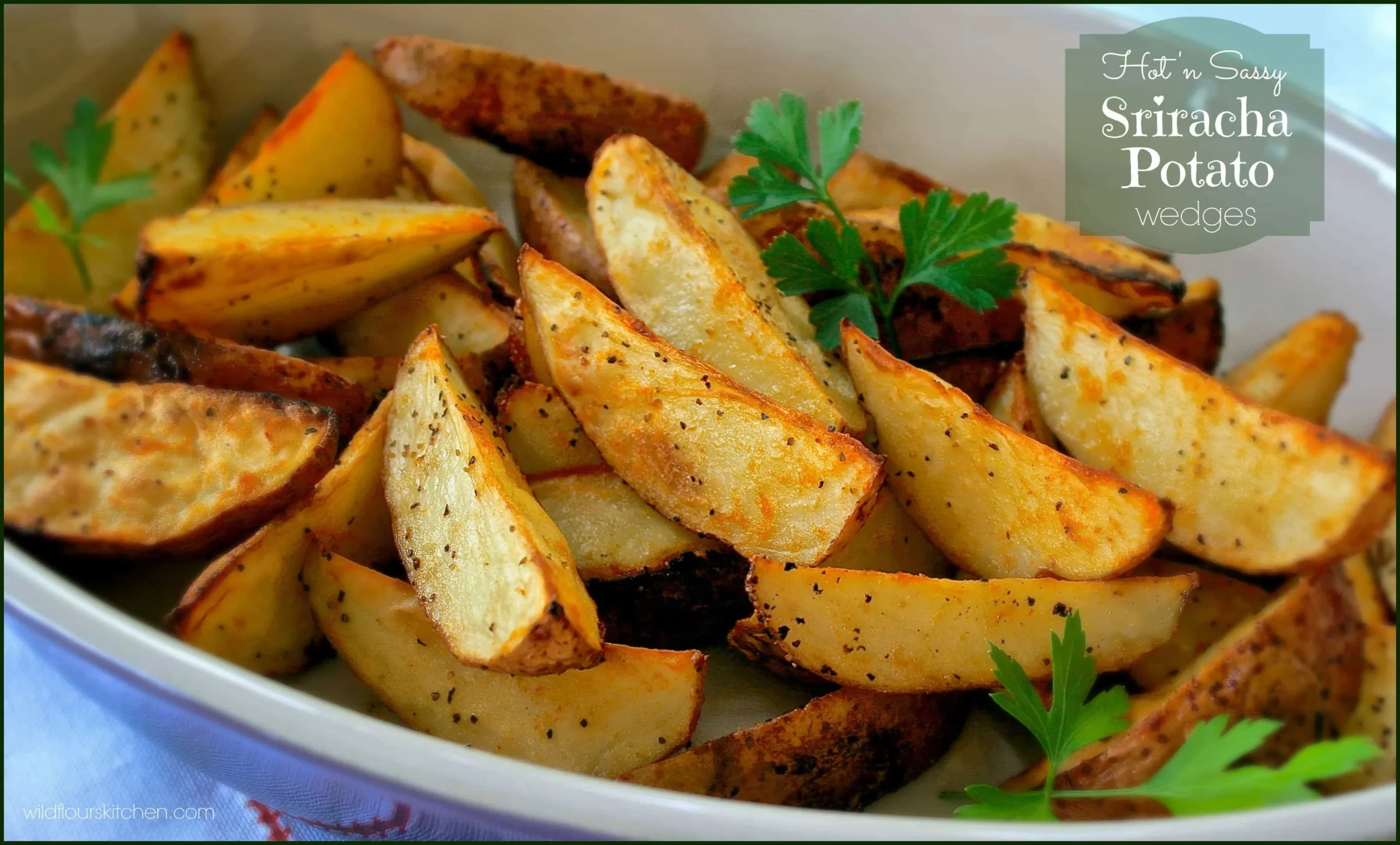 Homemade Sriracha Potato Wedges