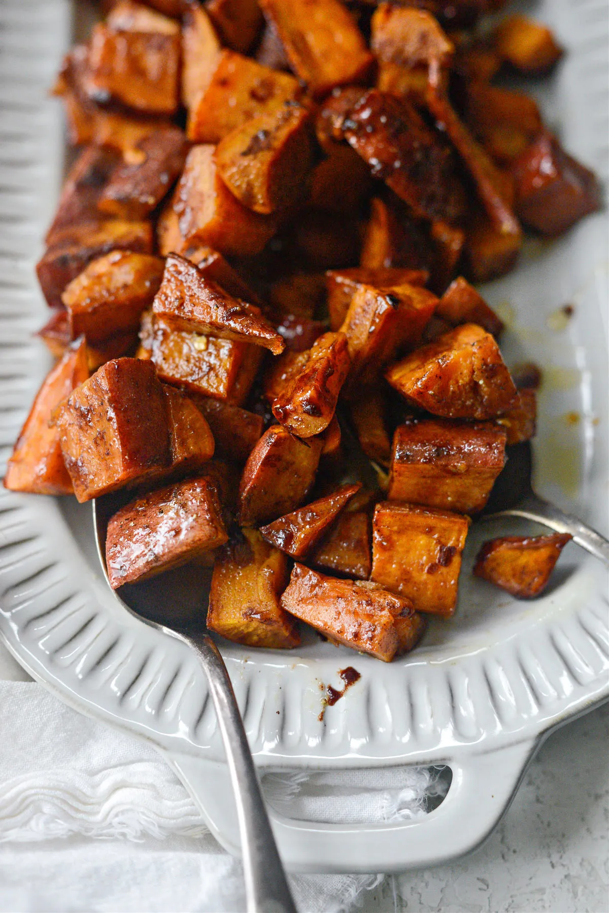 Honey Cinnamon Roasted Sweet Potatoes