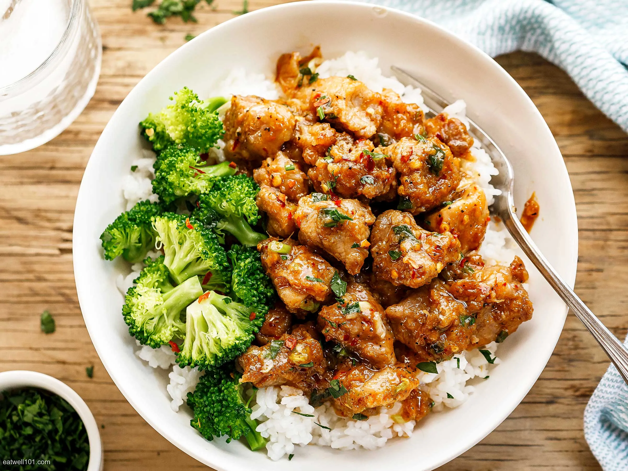 Honey Glazed Pork Chops Rice