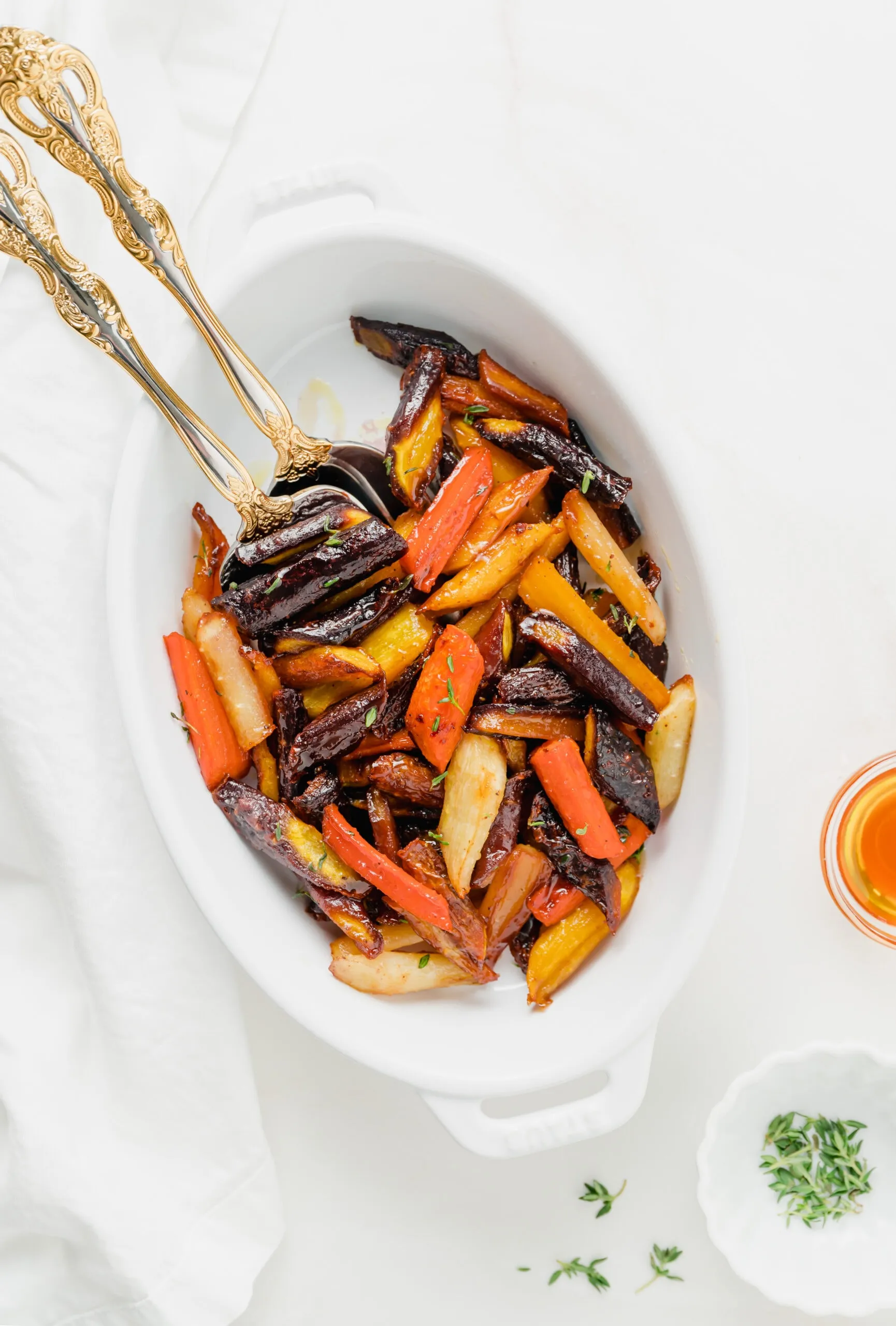 Honey Glazed Roasted Rainbow Carrots