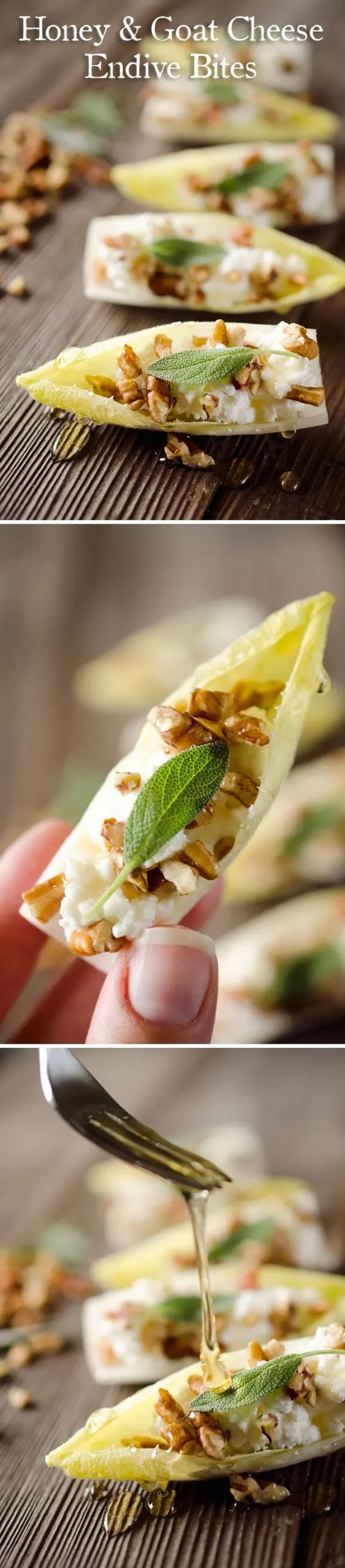 Honey Goat Cheese Endive Bites