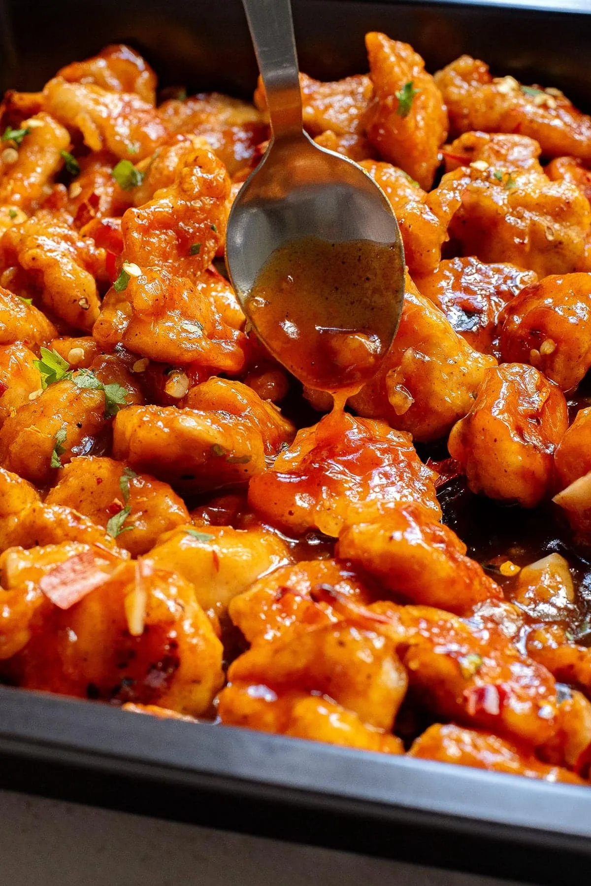 Honey Sriracha Glazed Chicken Bites