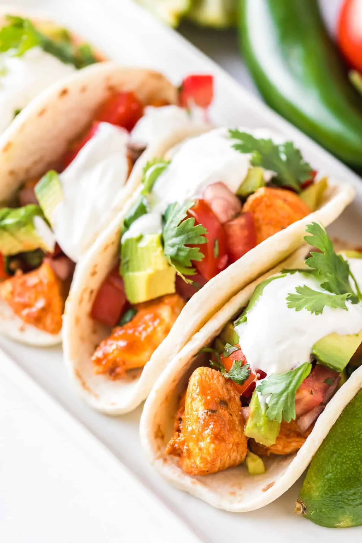 Hot n Spicy Chicken Soft Tacos