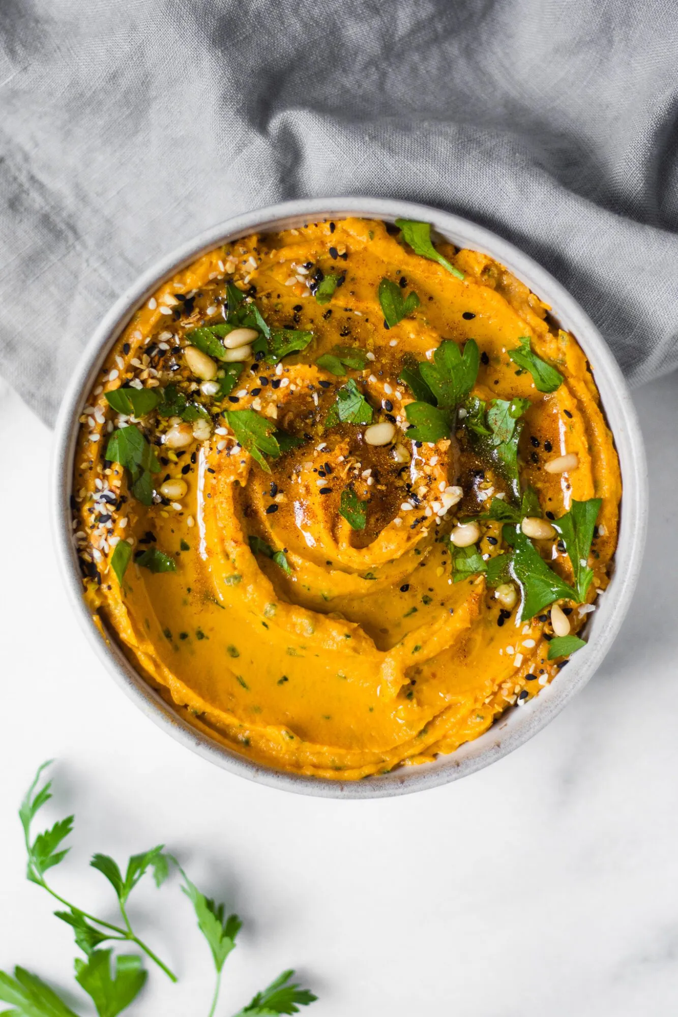 Hummus Sweet Potato Breakfast Bowl