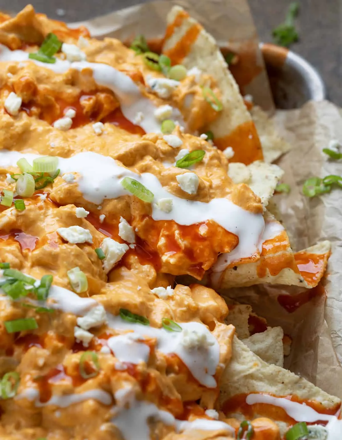 Hungry Girls Buffalo Chicken Nachos