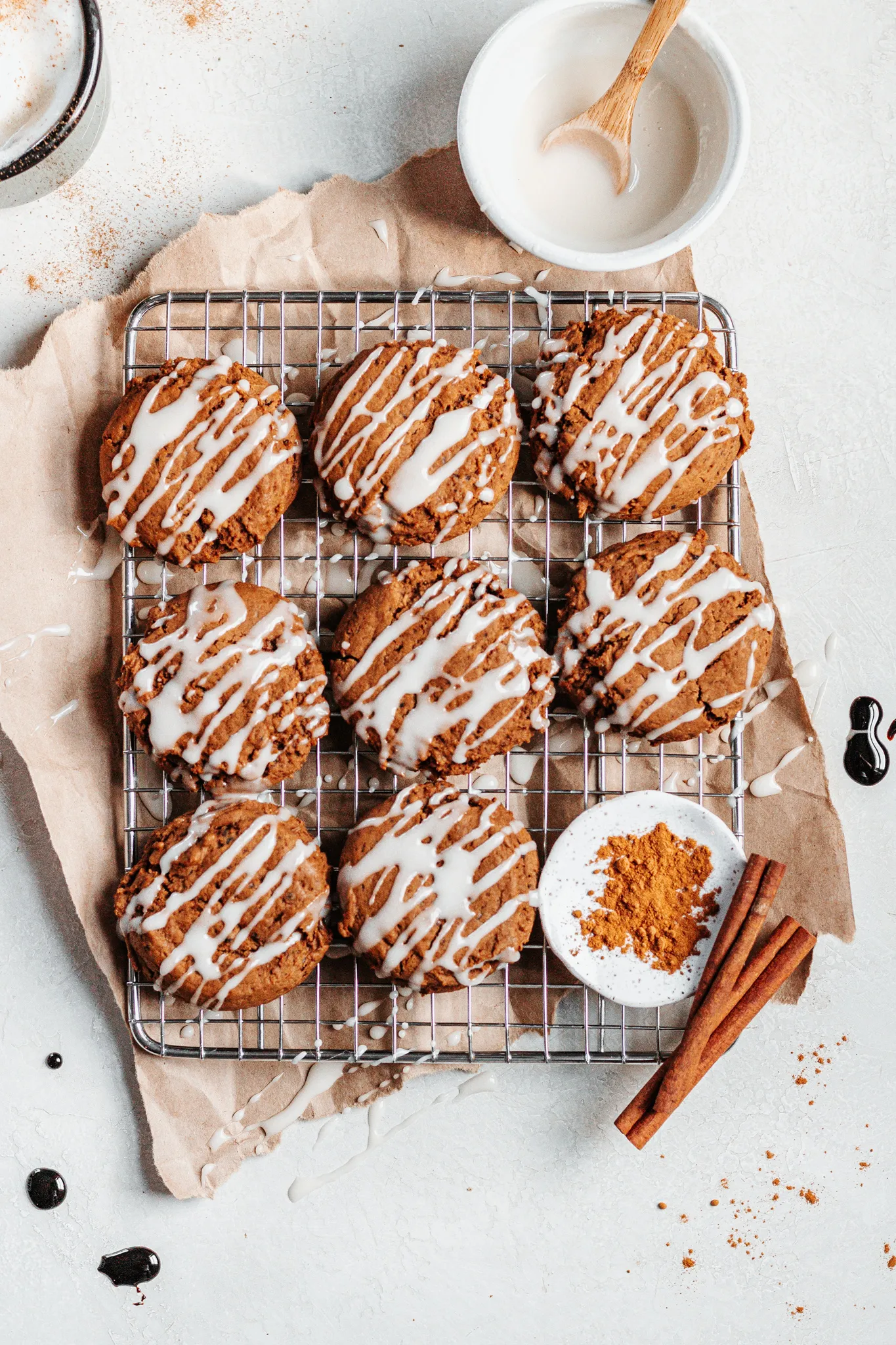 Iced Gingerbread Latte Cookies