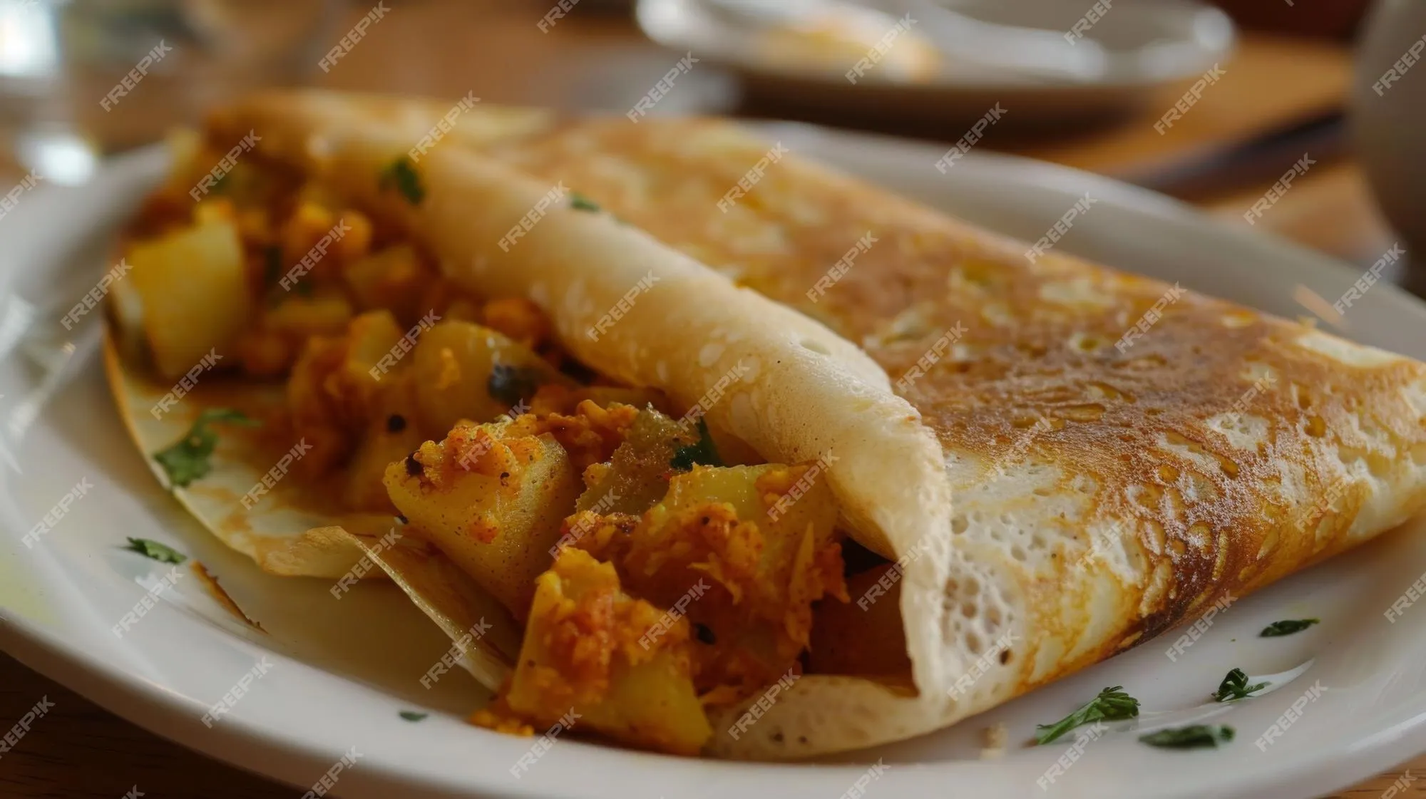 Indian Crepes Masala Dosa
