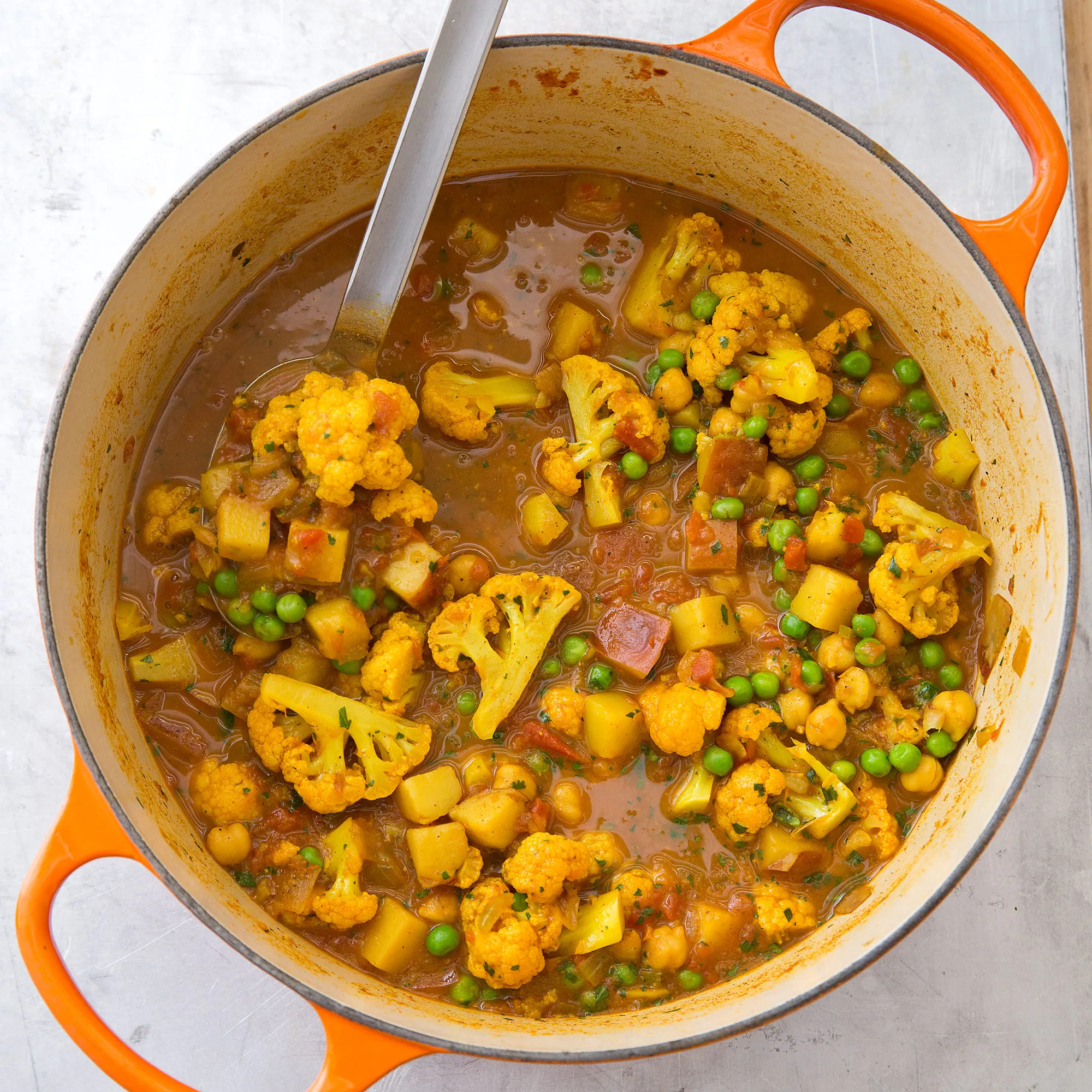 Indian Curry Potatoes Spring Vegetables