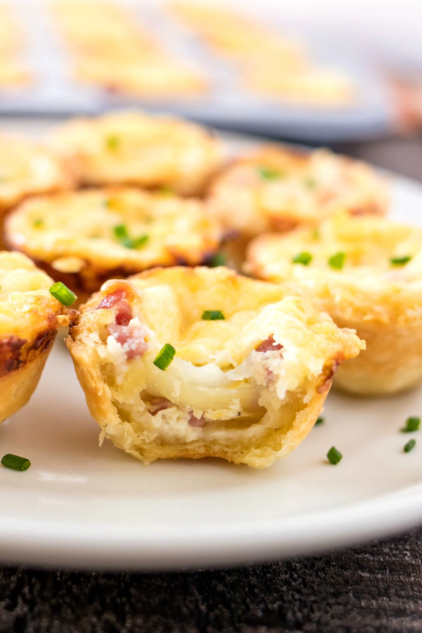Individual Ham and Cheese Quiches