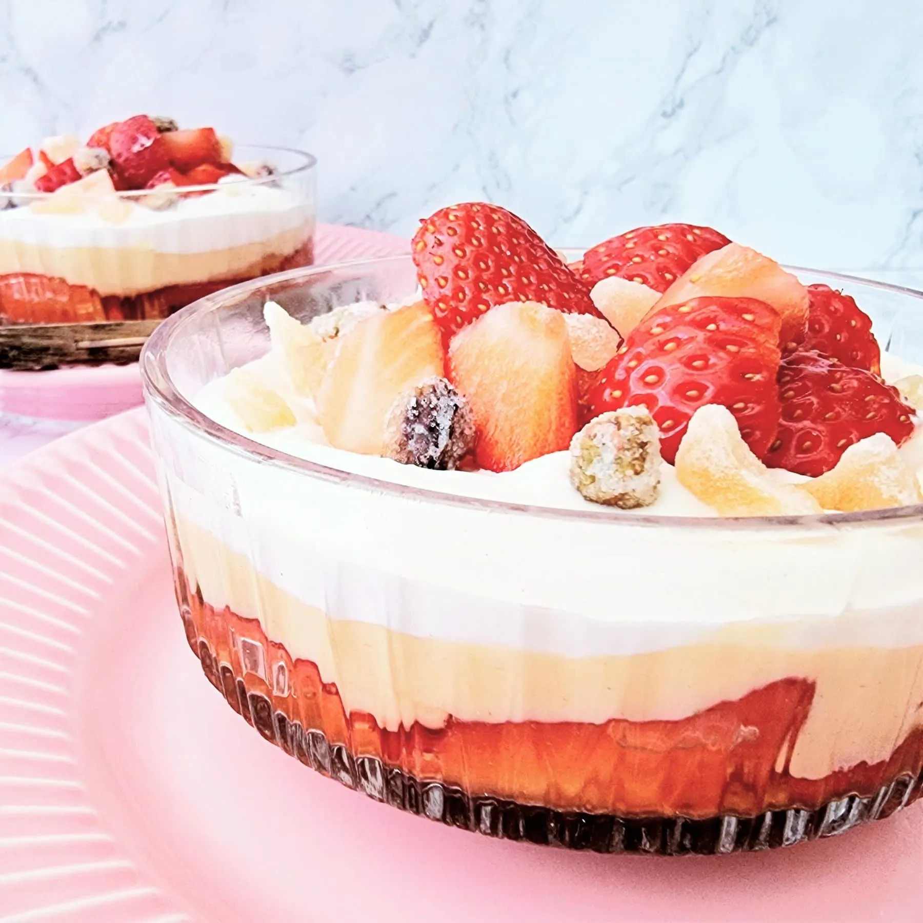 Individual Strawberry Ginger Trifles