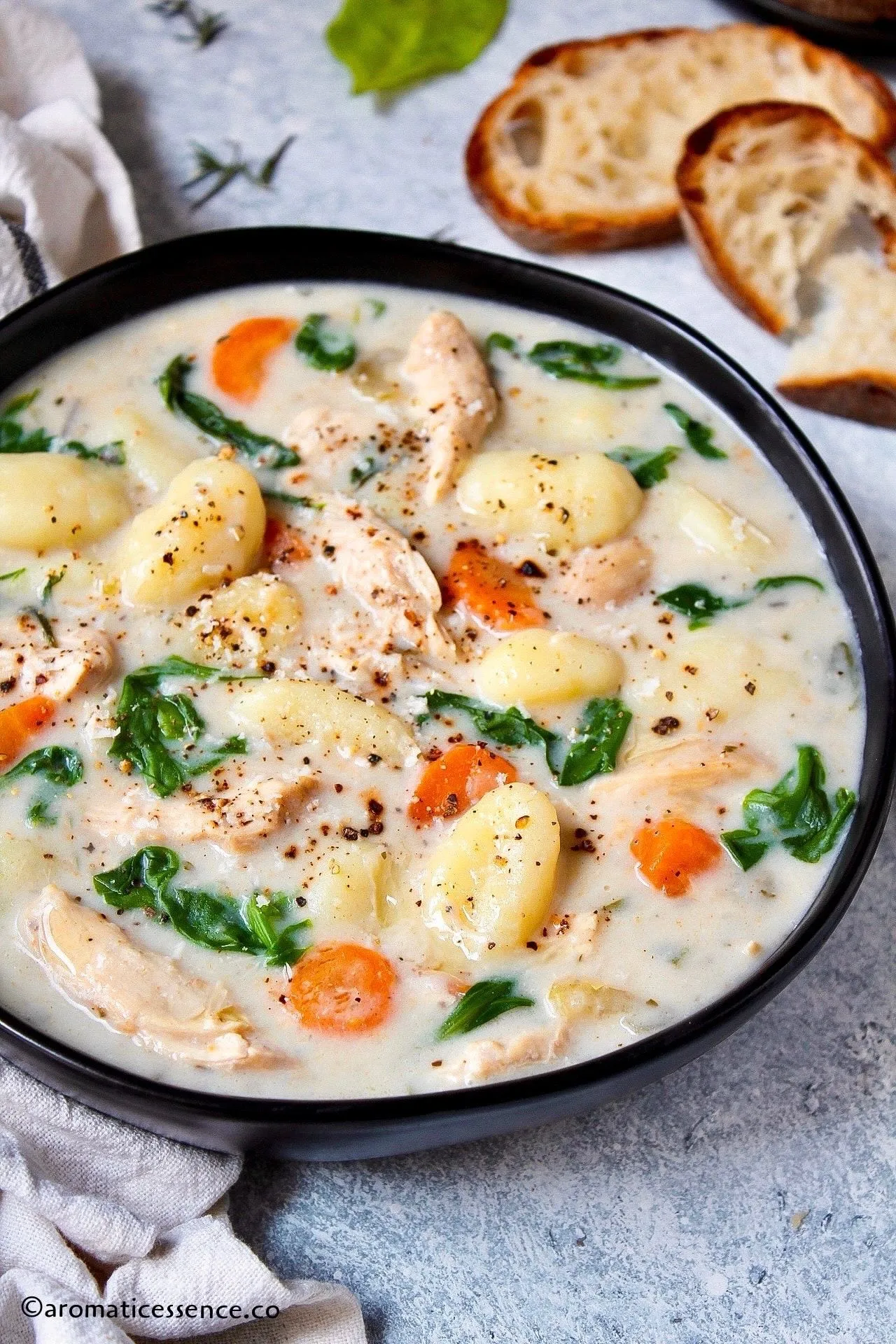 Instant Pot Creamy Chicken Gnocchi Soup